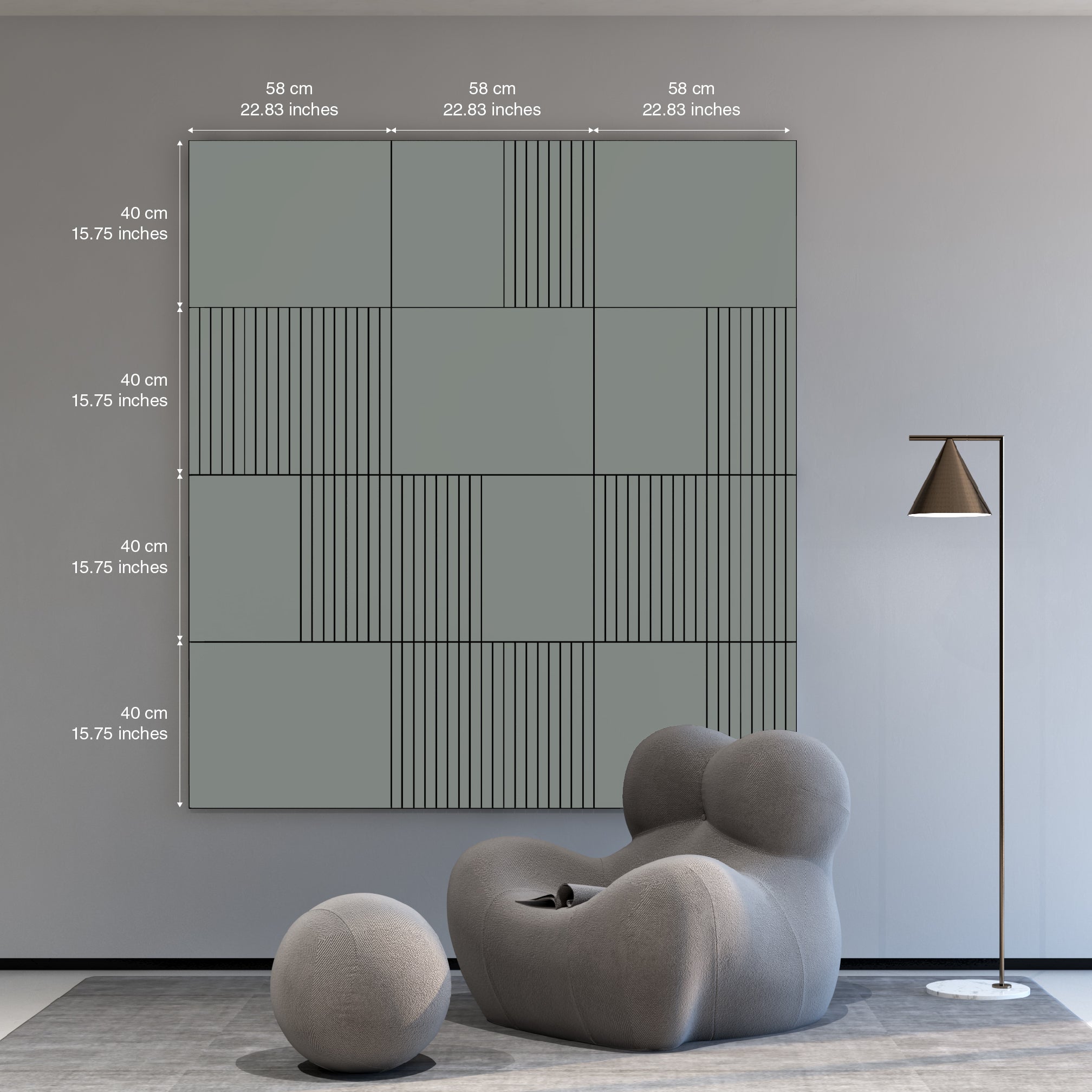 Middle Grey 3D Wall Panels-2