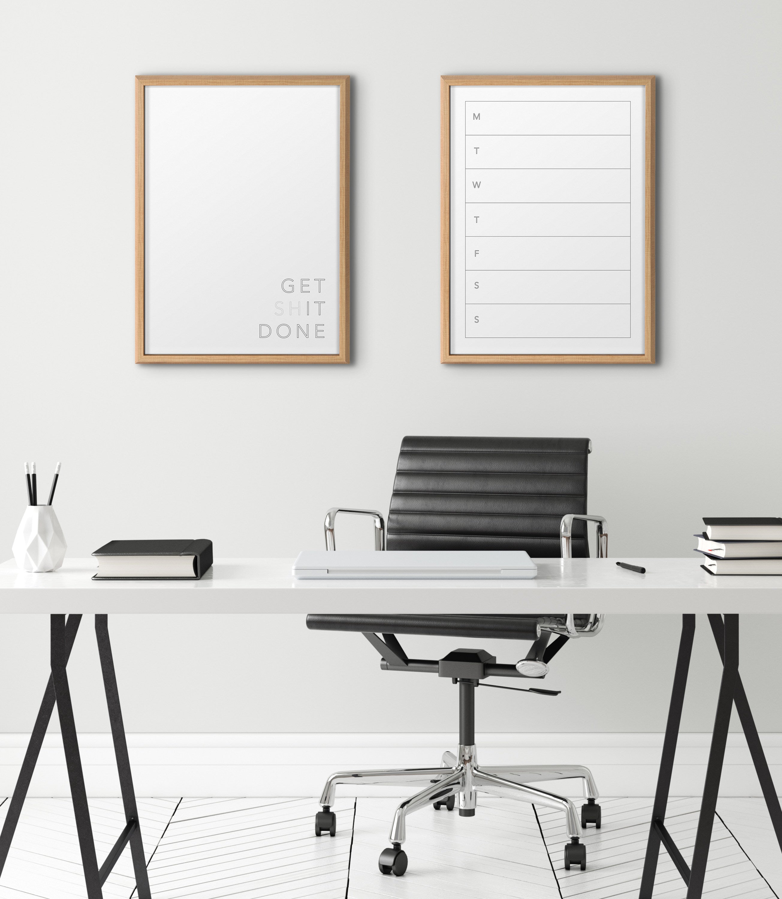 Blake Get It Done Framed Printed Glass by The Creative Bunch Studio