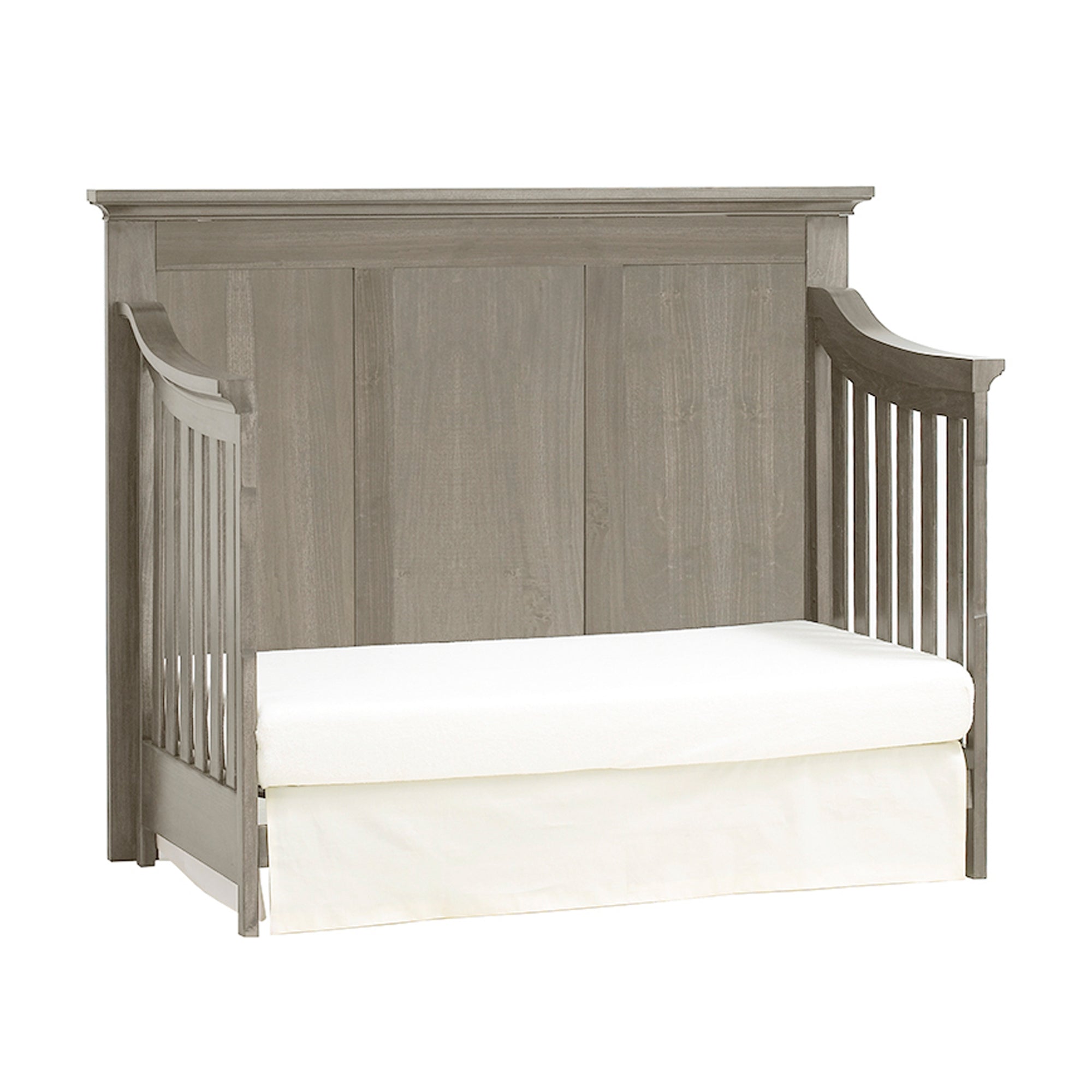 Ash Gray Solid and Manufactured Wood Standard Four In One Convertible Crib-1