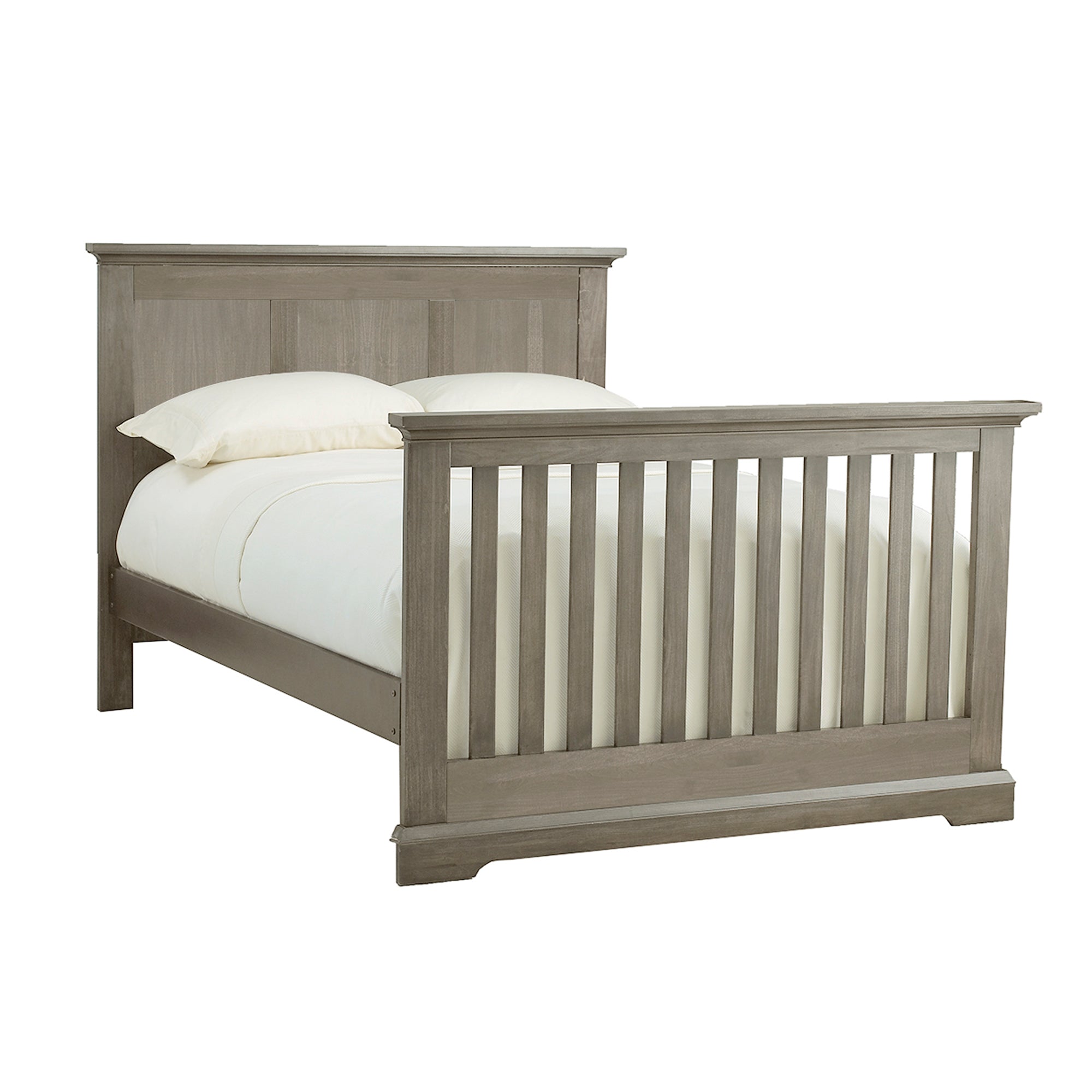 Ash Gray Solid and Manufactured Wood Standard Four In One Convertible Crib-2