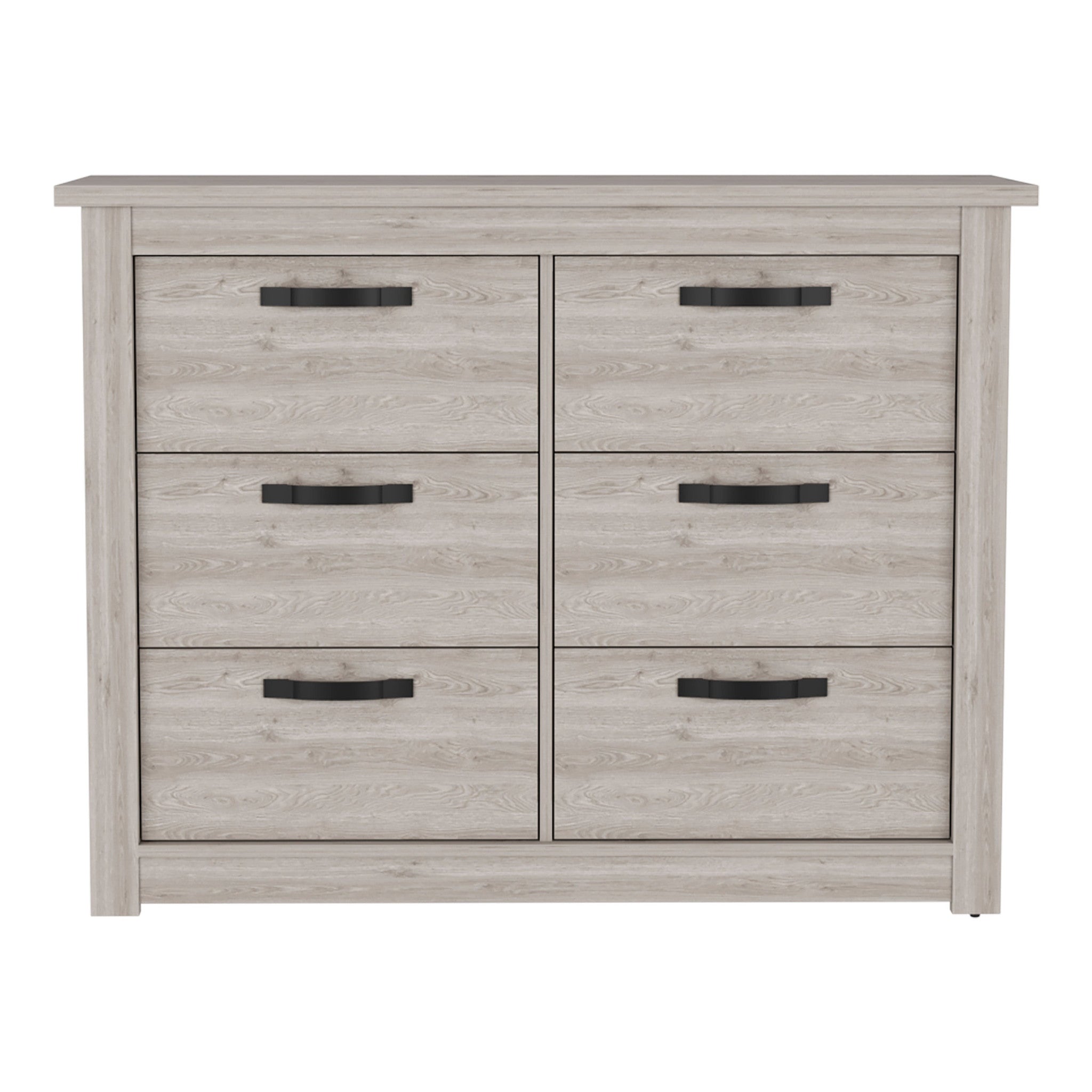 47" Oak Six Drawer Dresser-1