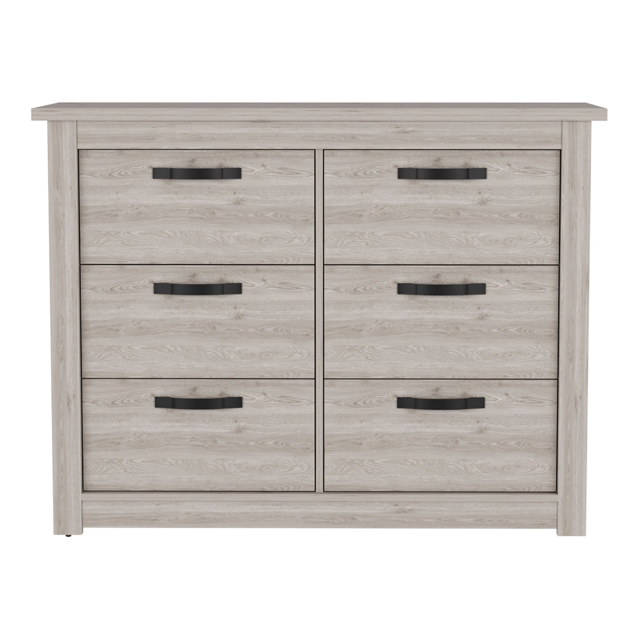 47" Oak Six Drawer Dresser-2