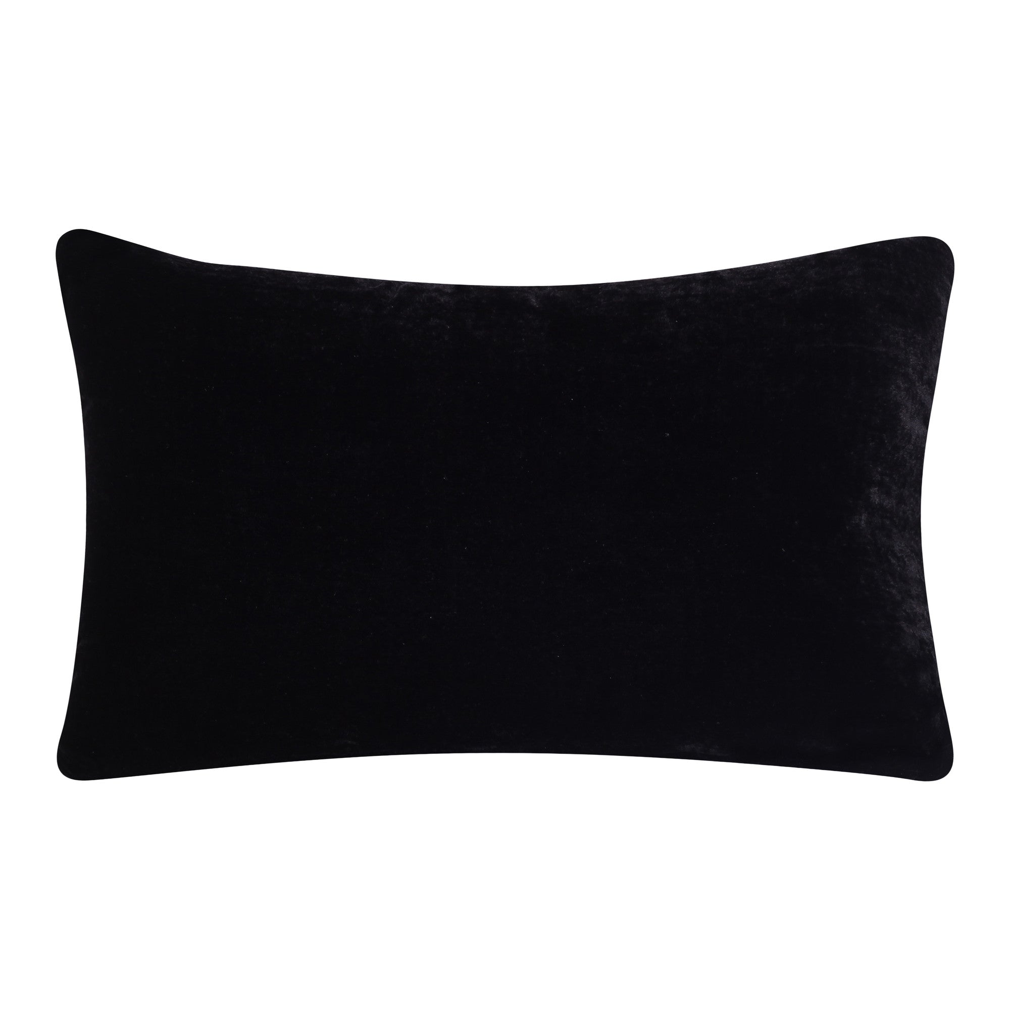 16" X 24" Black Striped Polyester Zippered Pillow With Beads-3