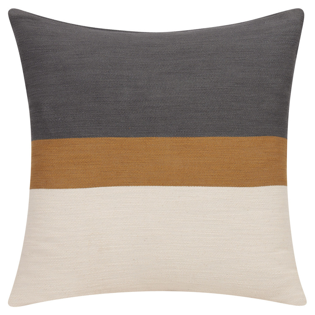 24" X 24" Brown Cotton Zippered Pillow-0