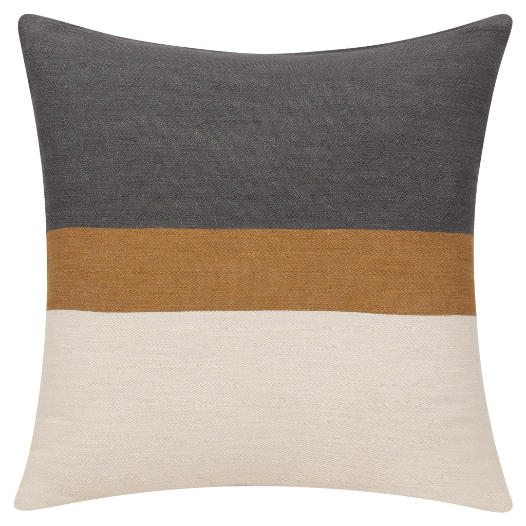 24" X 24" Brown Cotton Zippered Pillow-2