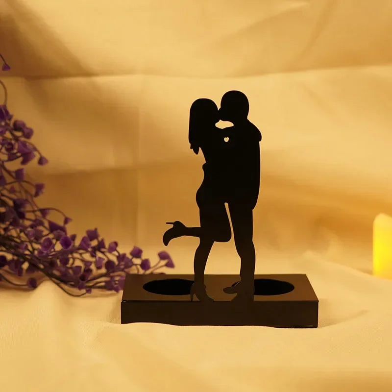 Romantic Couple Ornaments Creative Candlestick Room Decoration Accessories