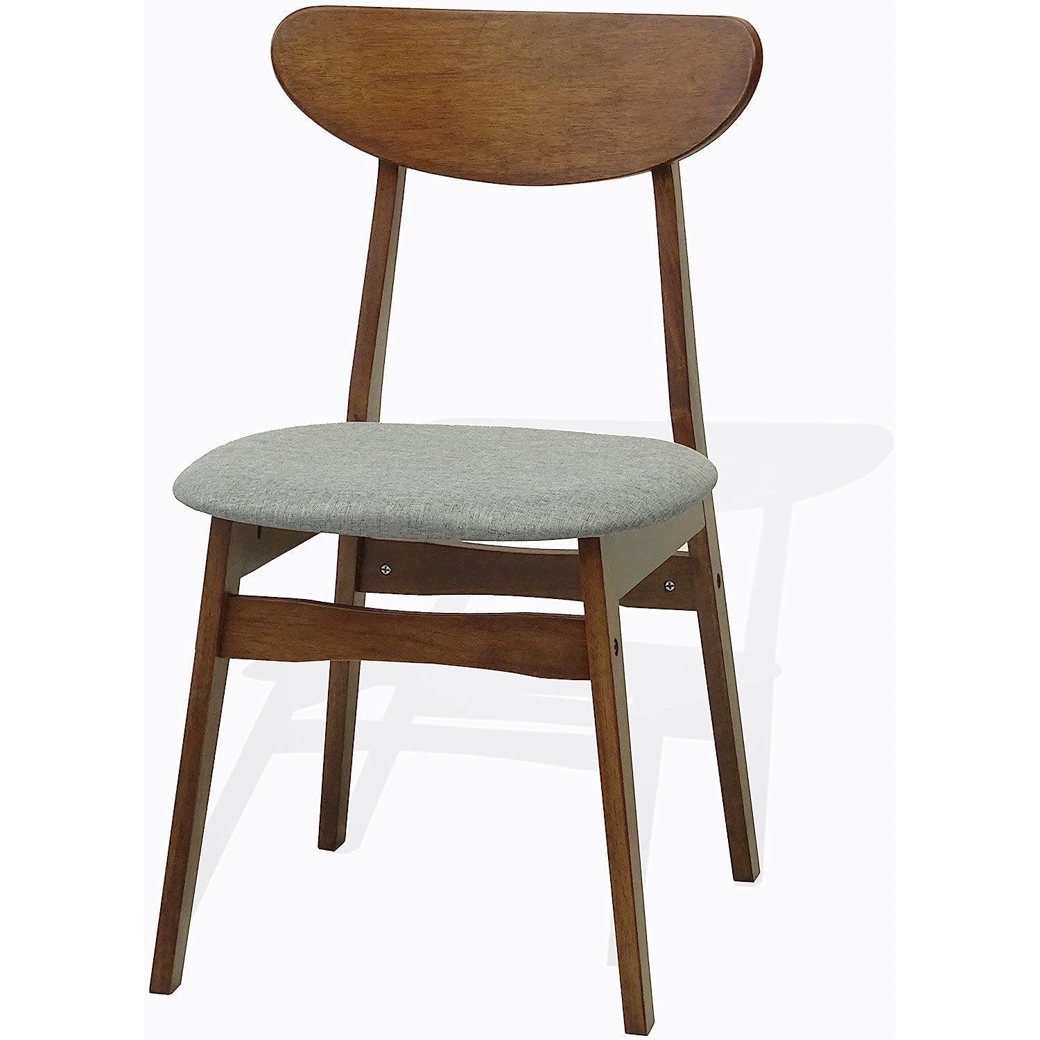 Solid Wood Dining Table And Chairs Set Brown Casual