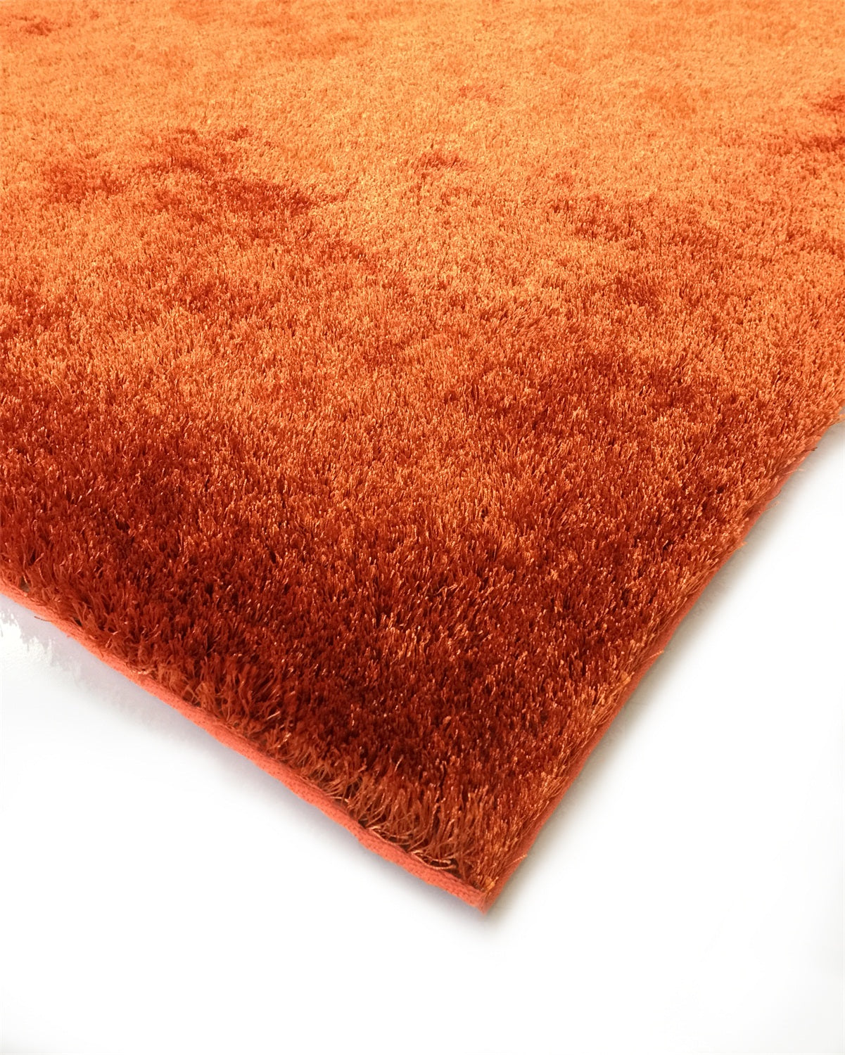 8' X 11' Rust Shag Hand Tufted Area Rug-3