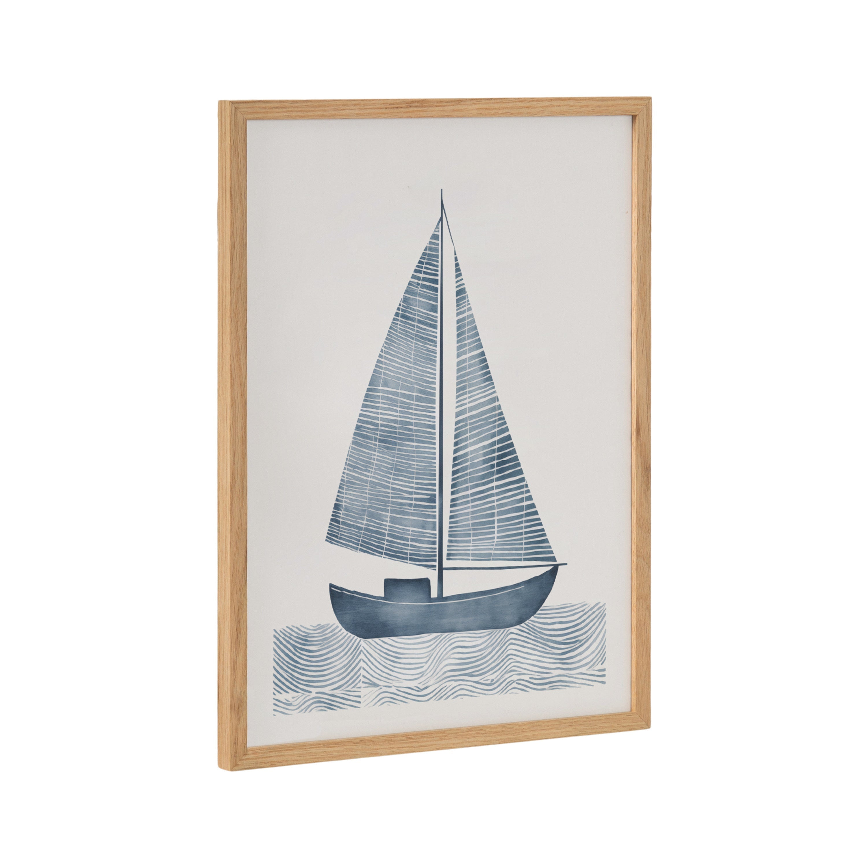 Gallery Nautical Blue Sailboat Print by The Creative Bunch Studio