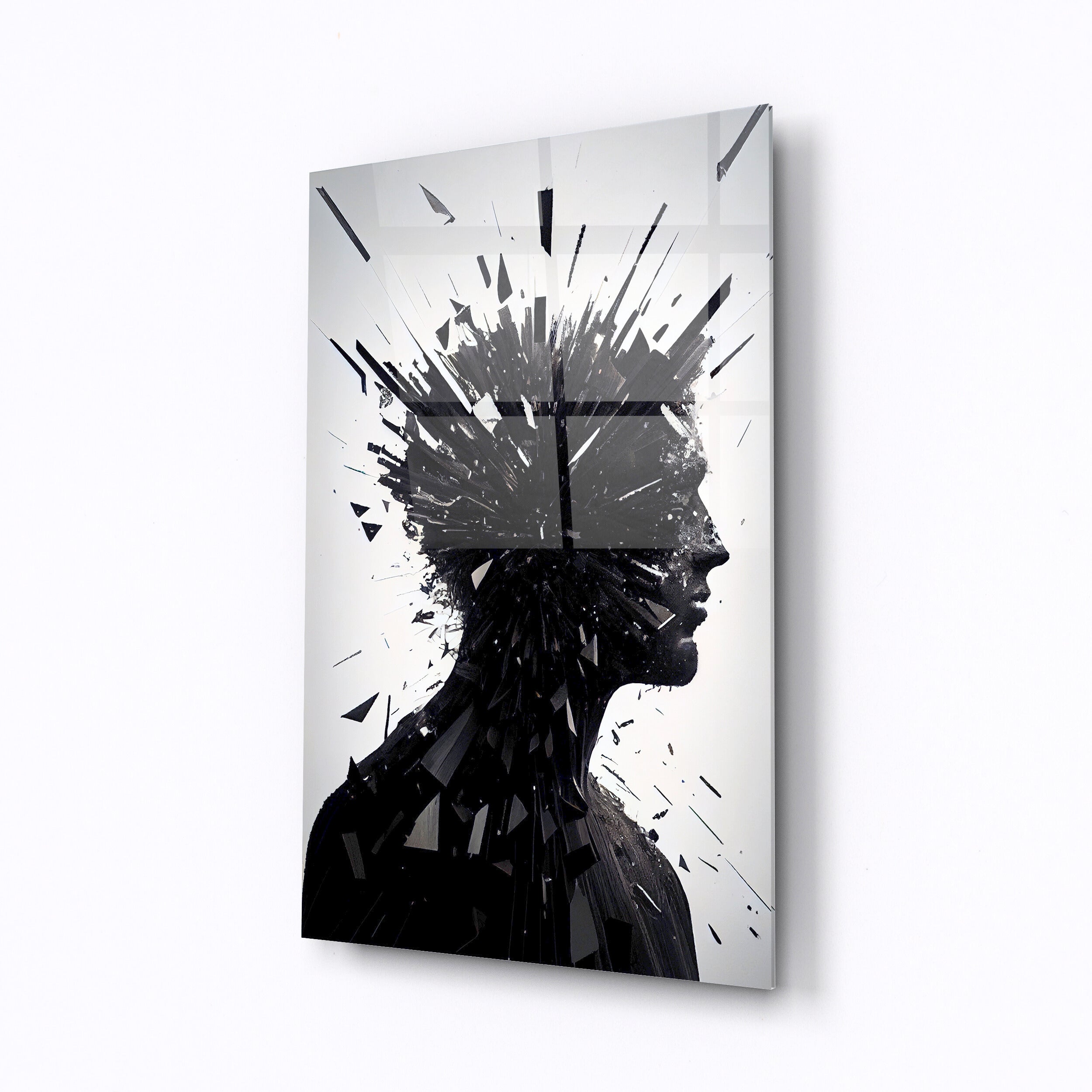 Tempered glass wall art Heavy thoughts-0