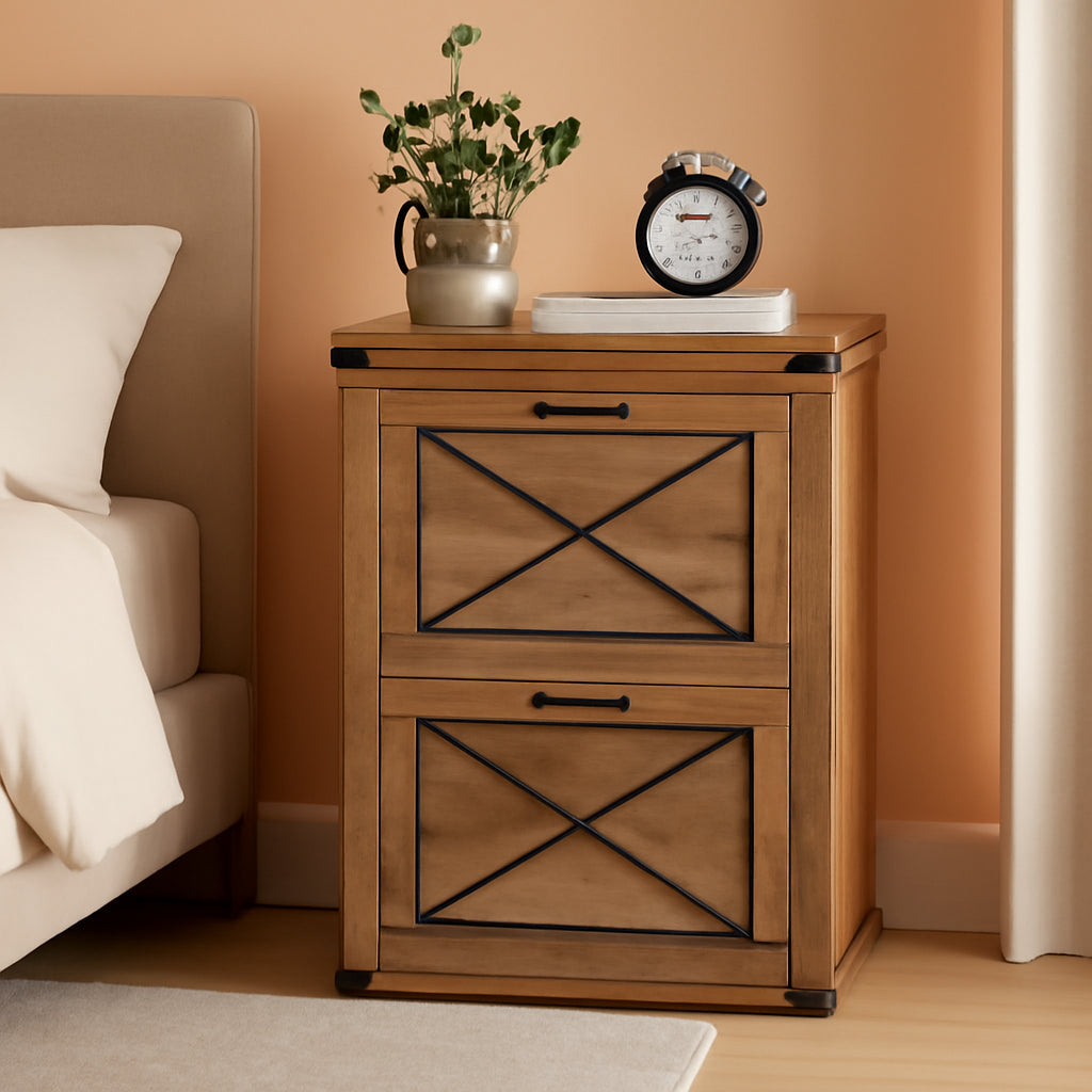 File Cabinet With 2 File Drawers Fits A4 Letter Size Home Office