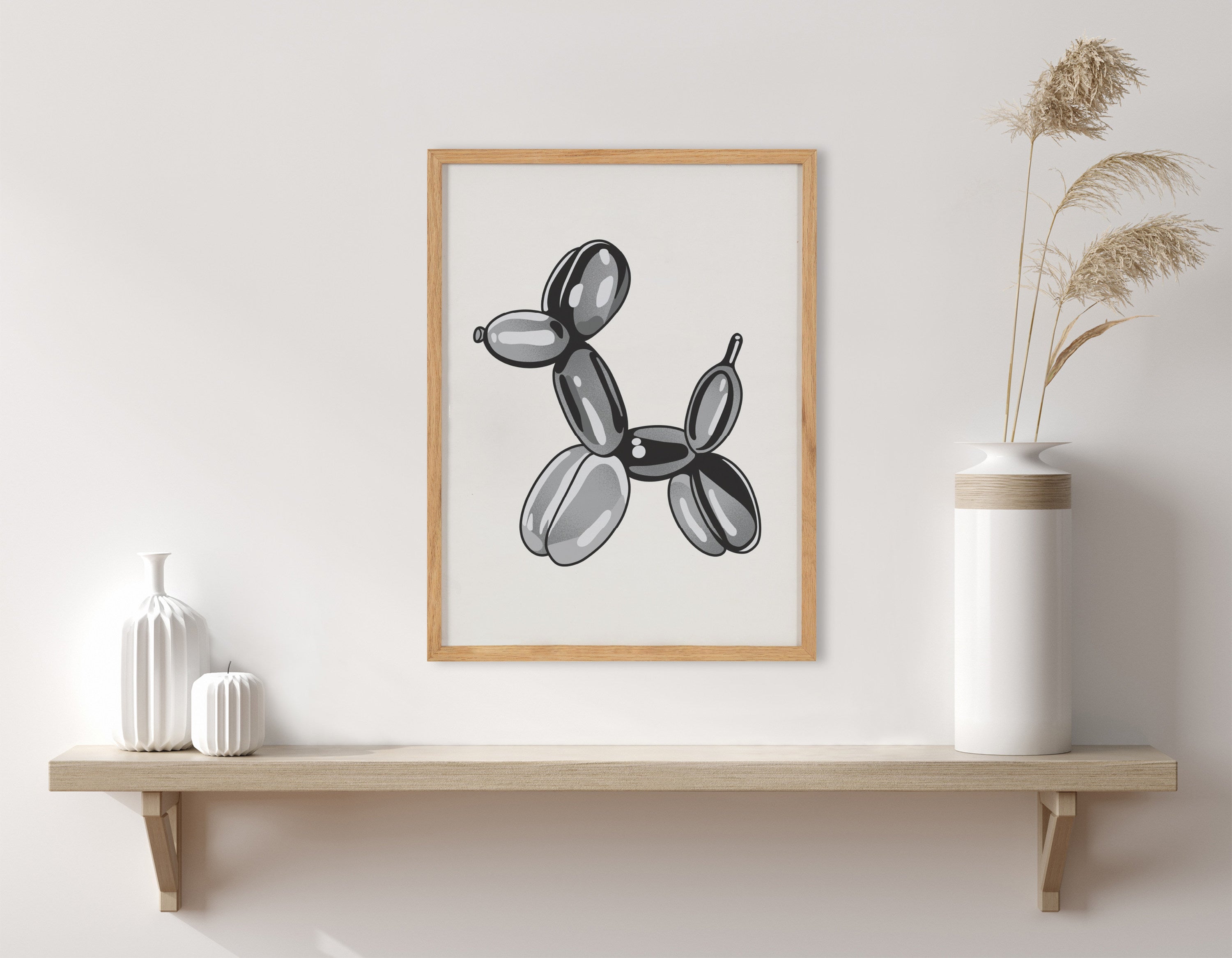 Gallery Black Bubble Balloon Dog Animal Print by The Creative Bunch Studio