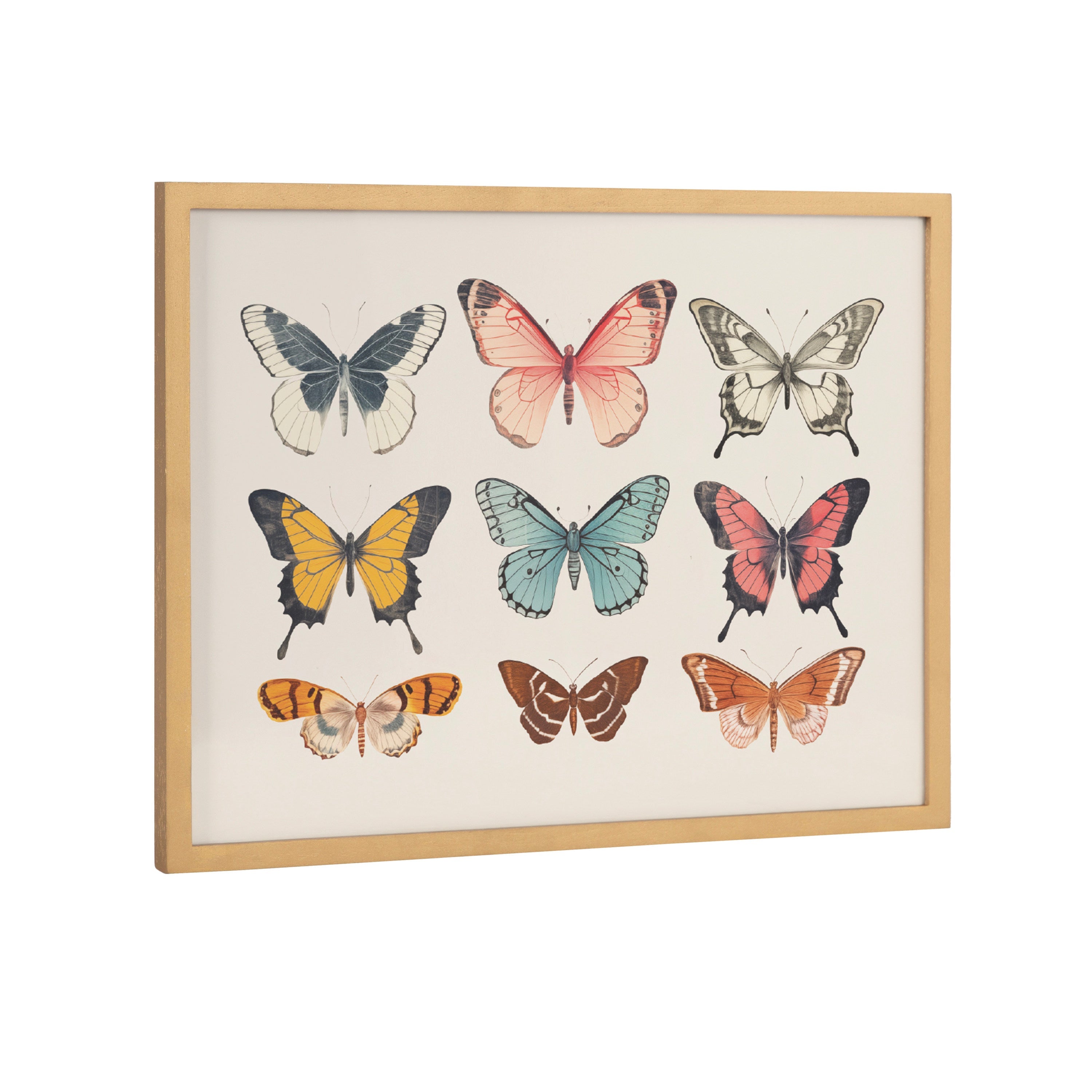 Gallery Vintage Style Muted Pastel Butterflies II Print by The Creative Bunch Studio