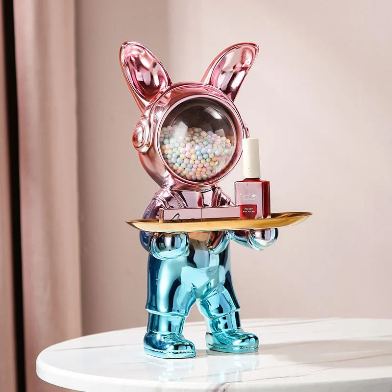 Resin Rabbit Butler With Key Holder