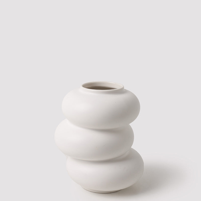 Ceramic Simple White Vase Nordic Home Decoration-2