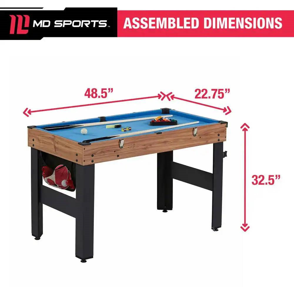 5-in-1 Game Table - Foosball Pool Basketball Ping Pong and Slide Hockey-4