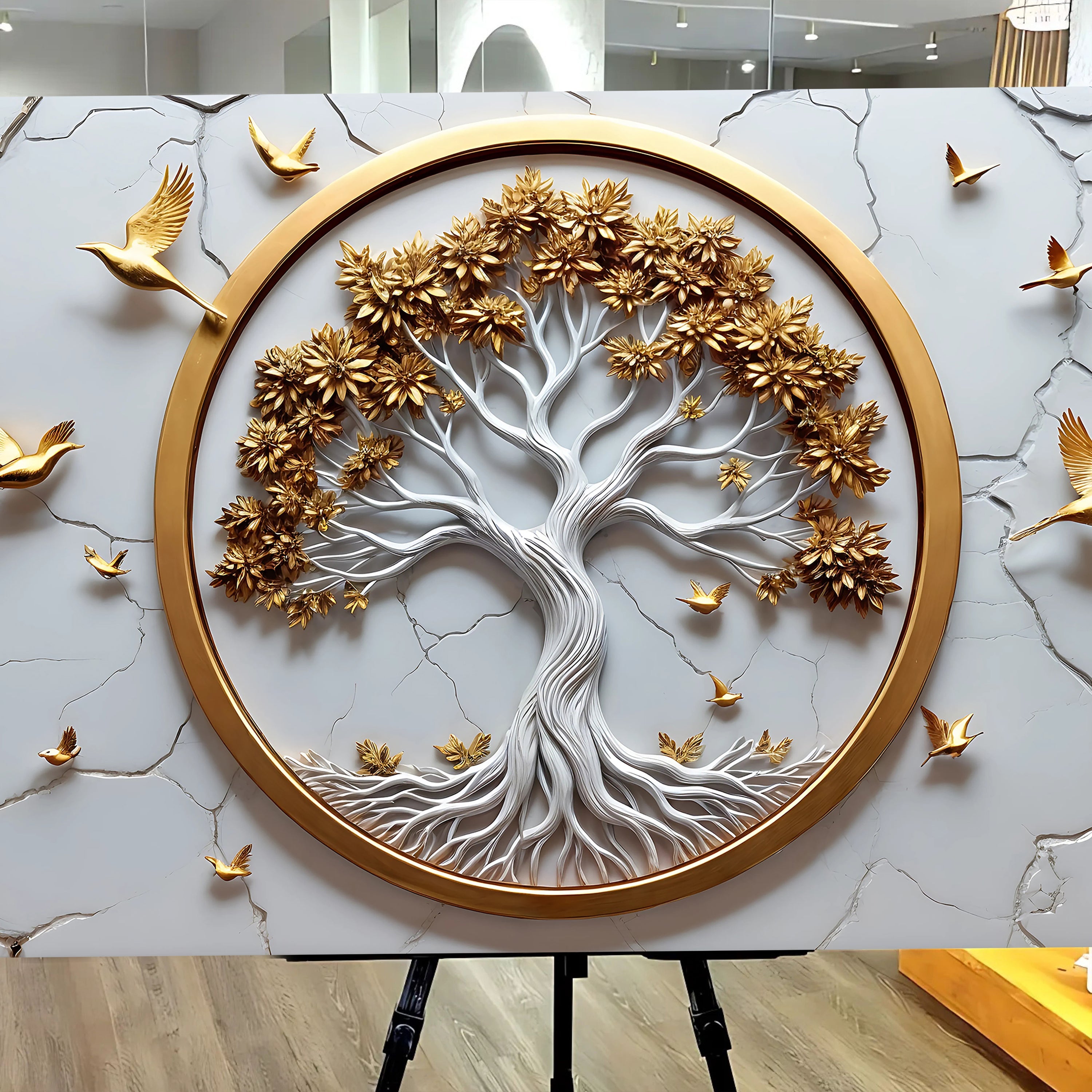 3D Celtic Tree of Life Wall Art - White