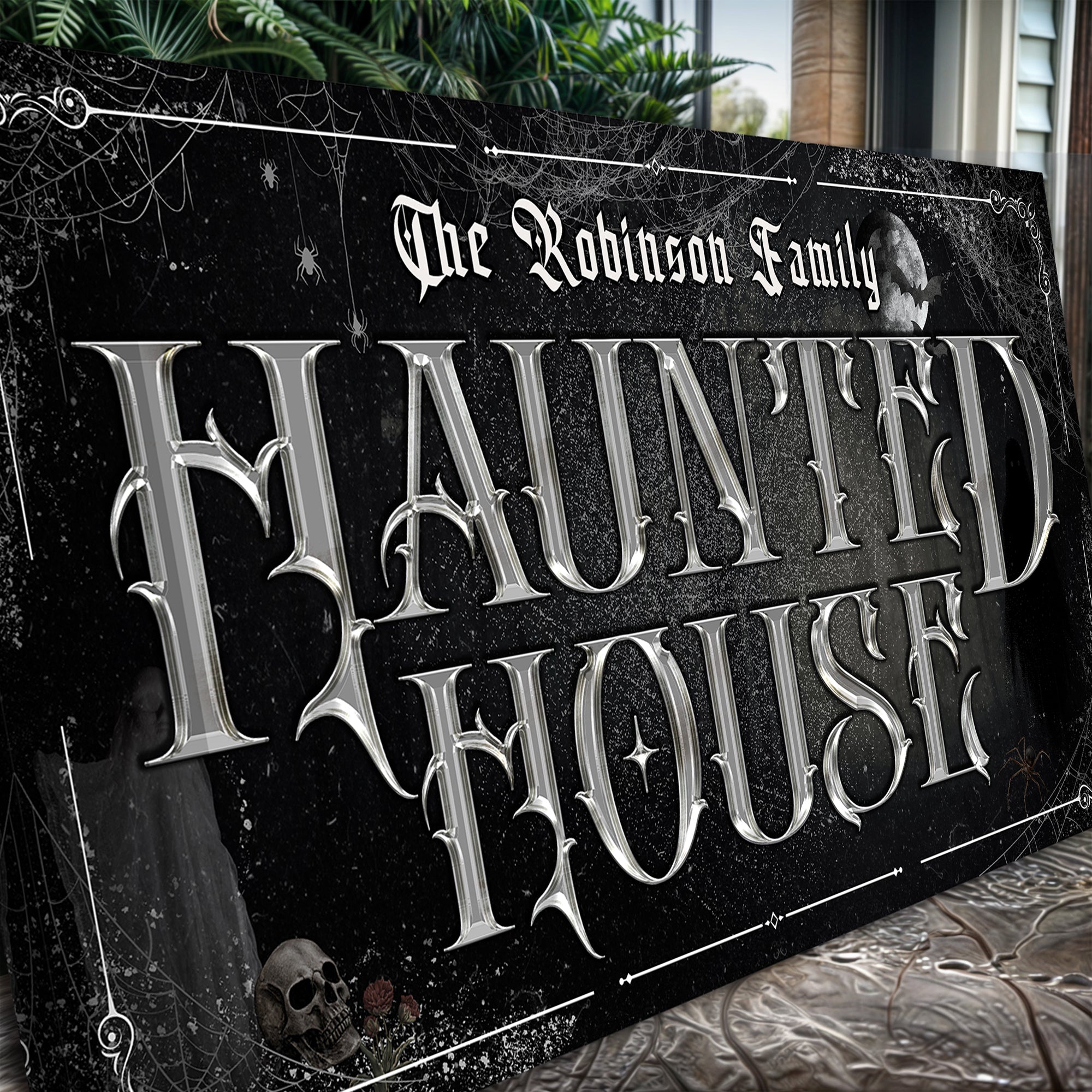 Personalized Haunted House Halloween Sign III