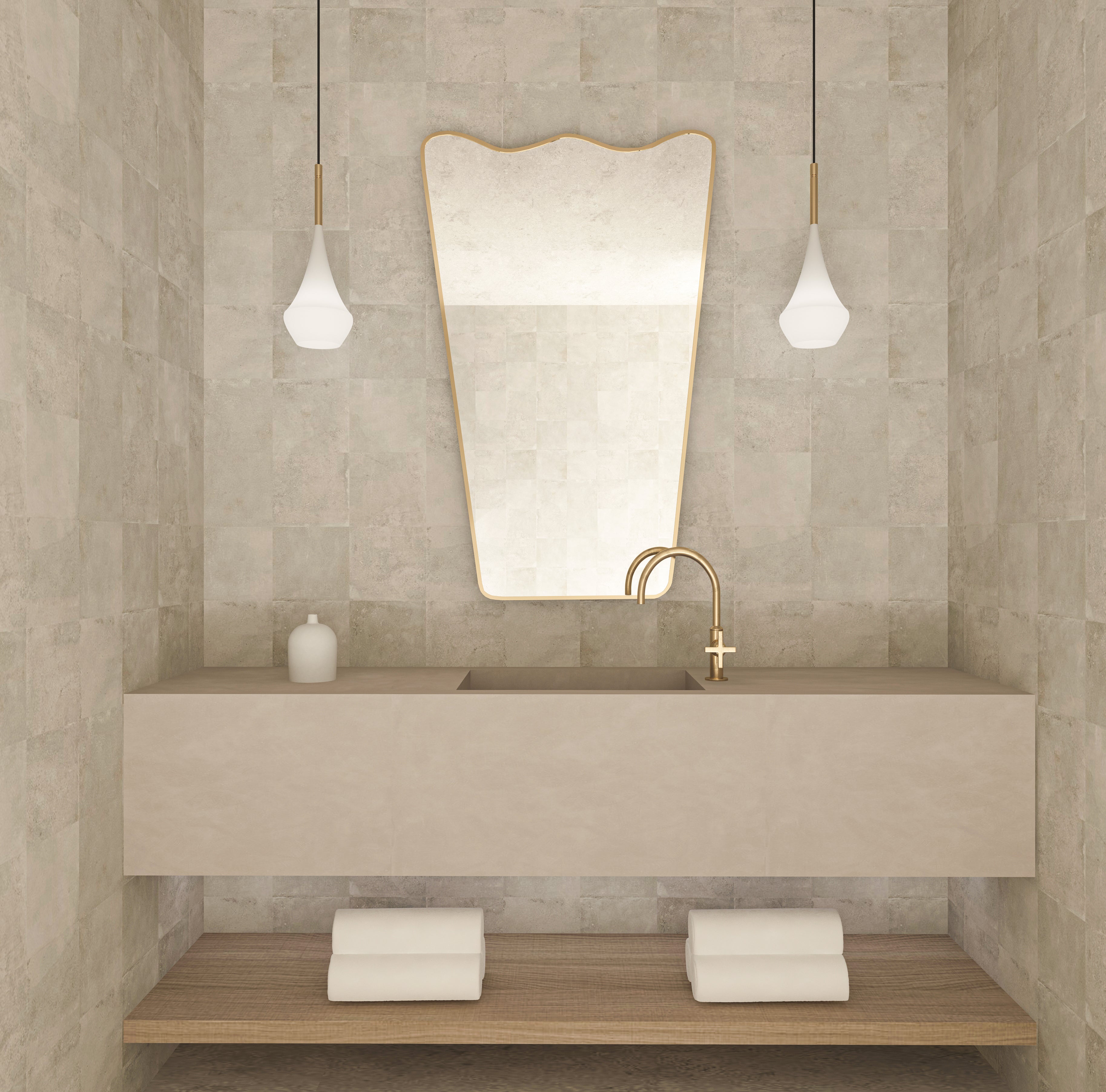 Wavy Irregular Mirror Asymmetrical Mirror Home Decor