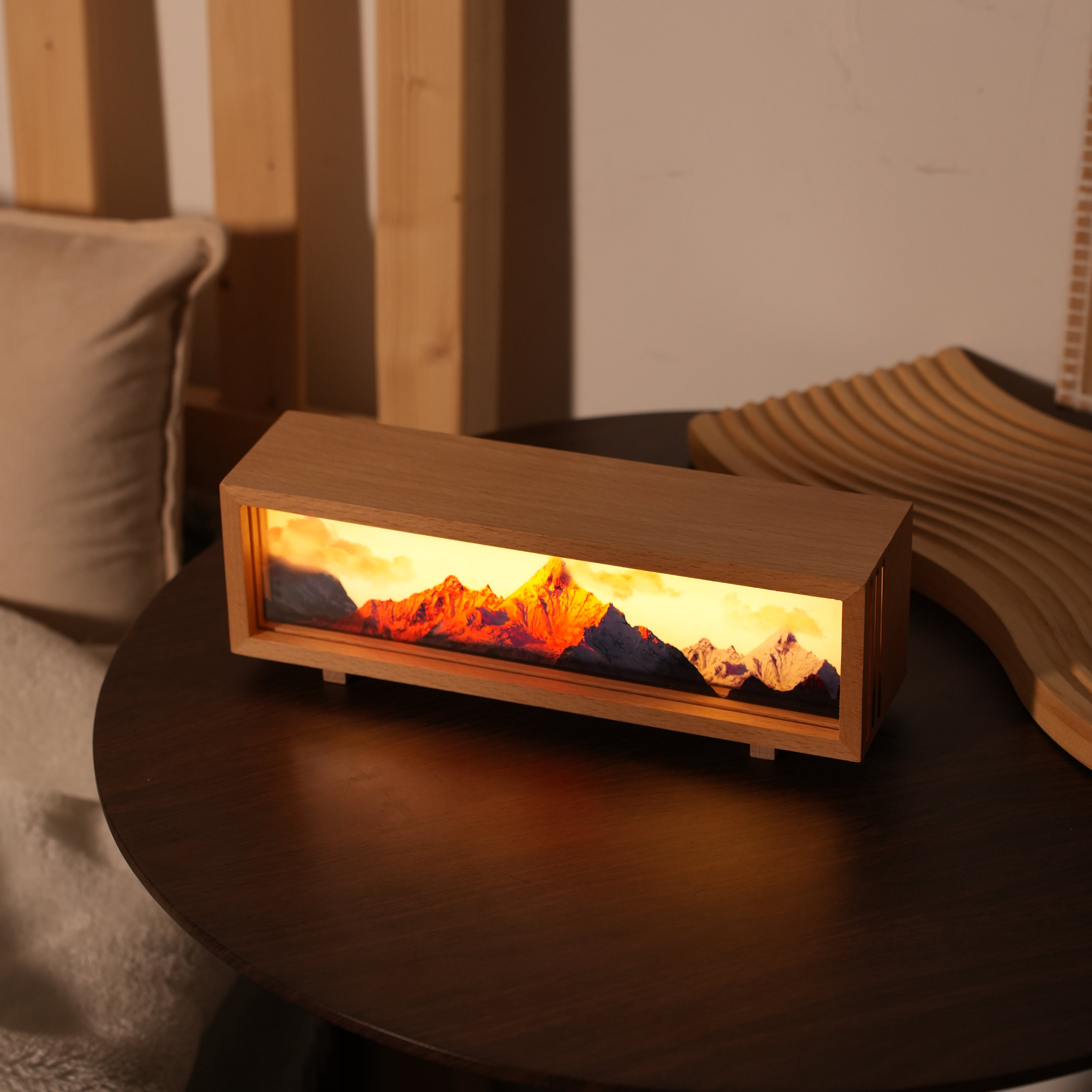 Creative DIY 3D Rechargeable Light Painting: Touch-Control Bedside Ambient Lamp with Stepless Dimming for Decoration-2