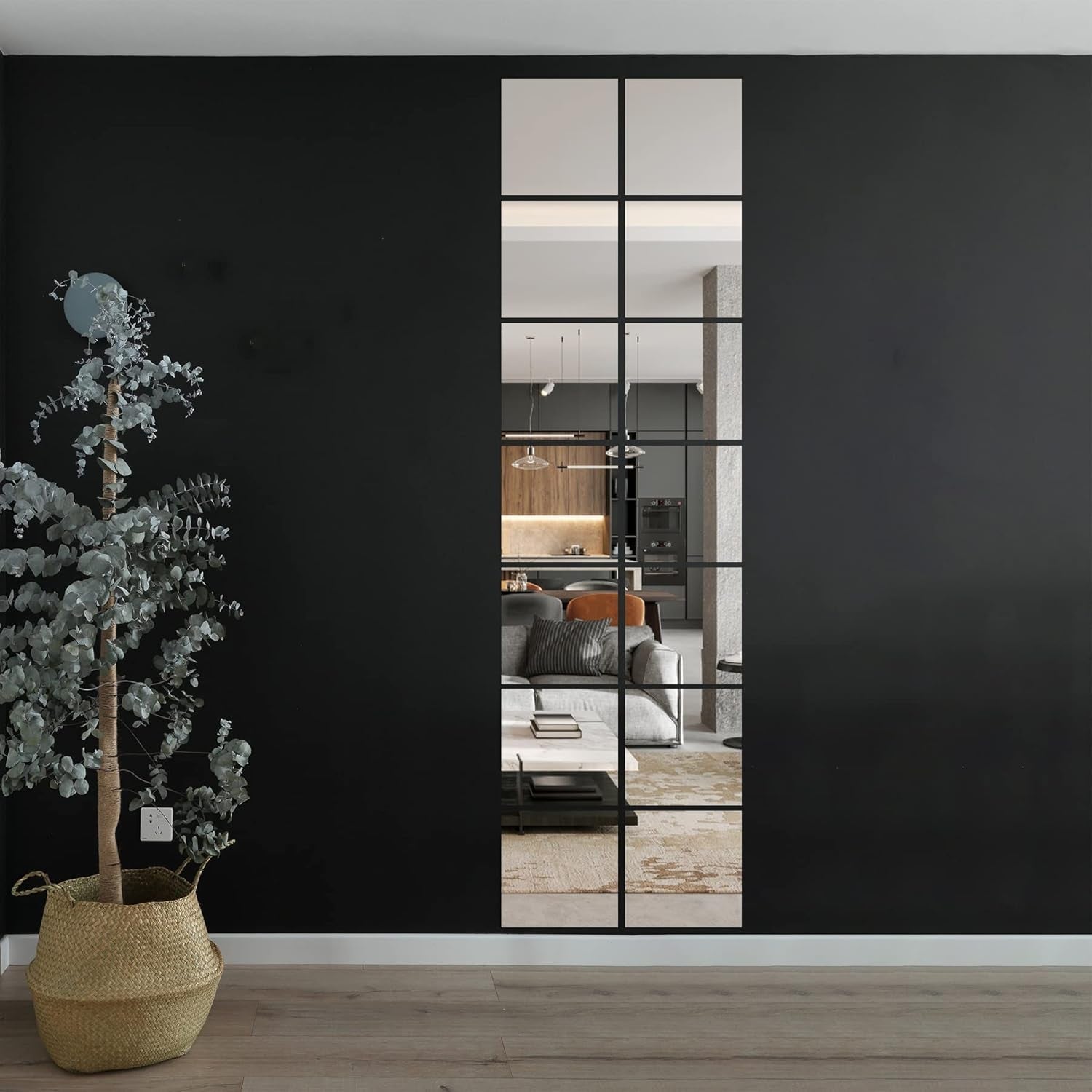 12x12 Inch Glass Mirror Tiles 16 Pack For Home Gym Wall