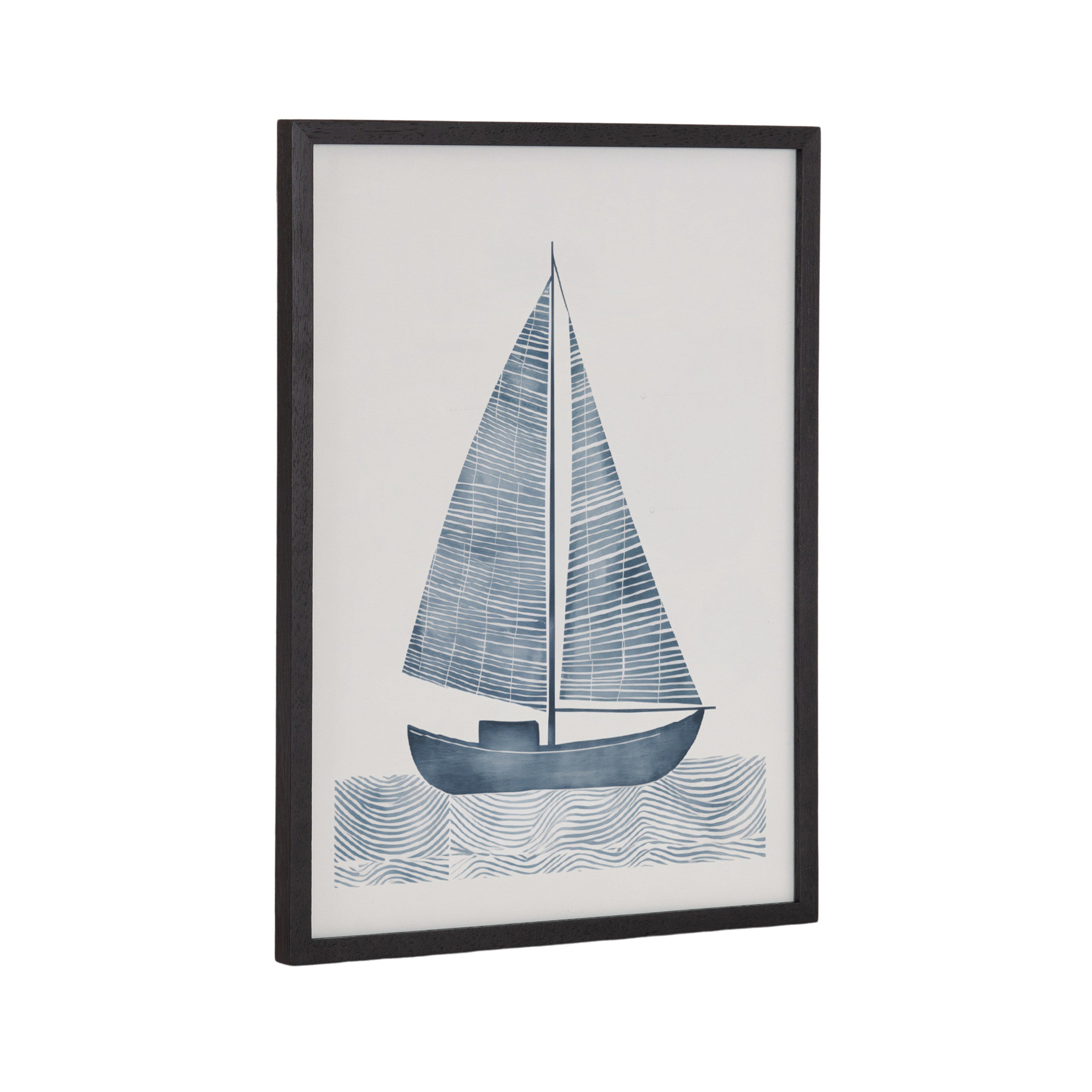 Gallery Nautical Blue Sailboat Print by The Creative Bunch Studio