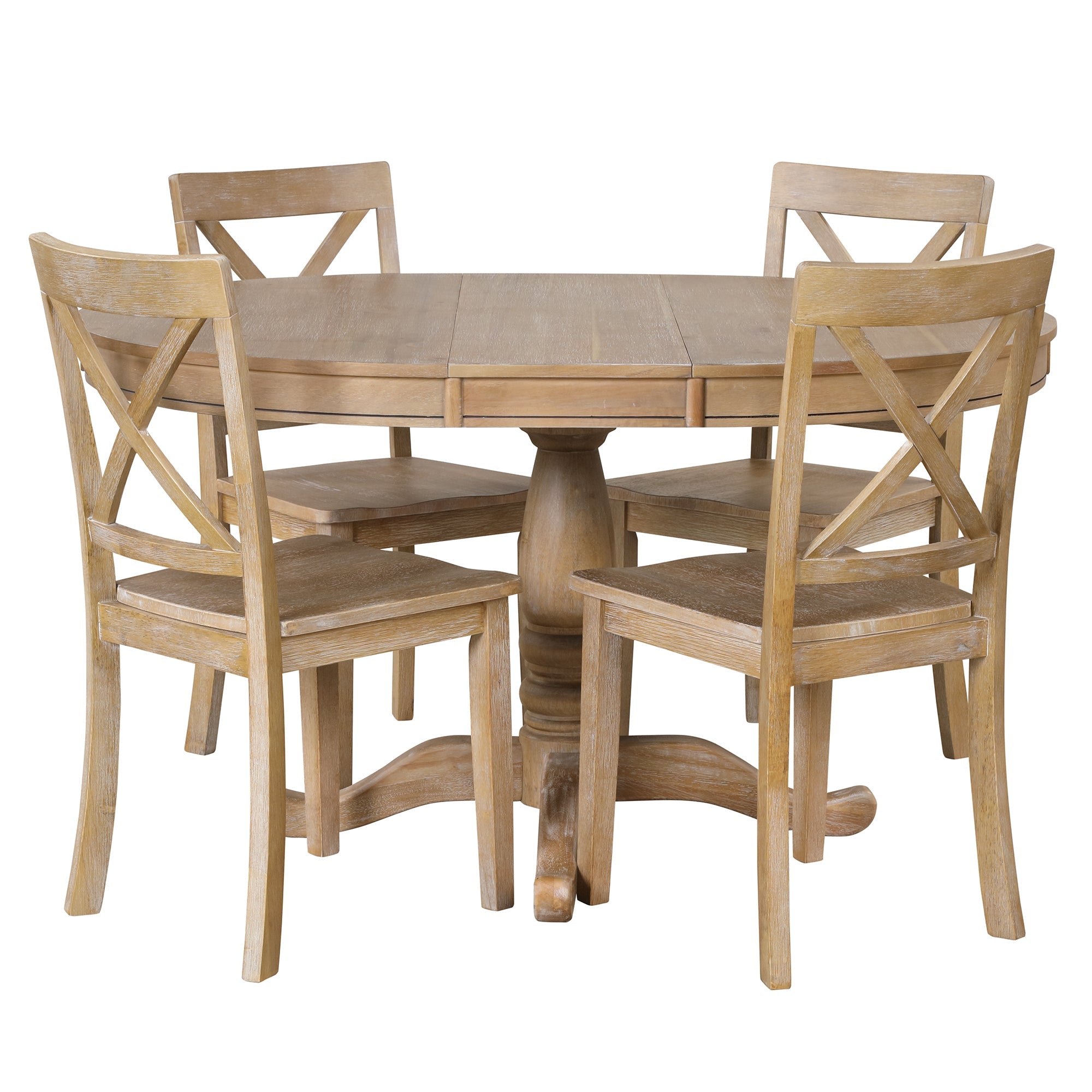 5 Piece Kitchen Table Set for Dining Room ( 4 Chairs + 1 Round Table)