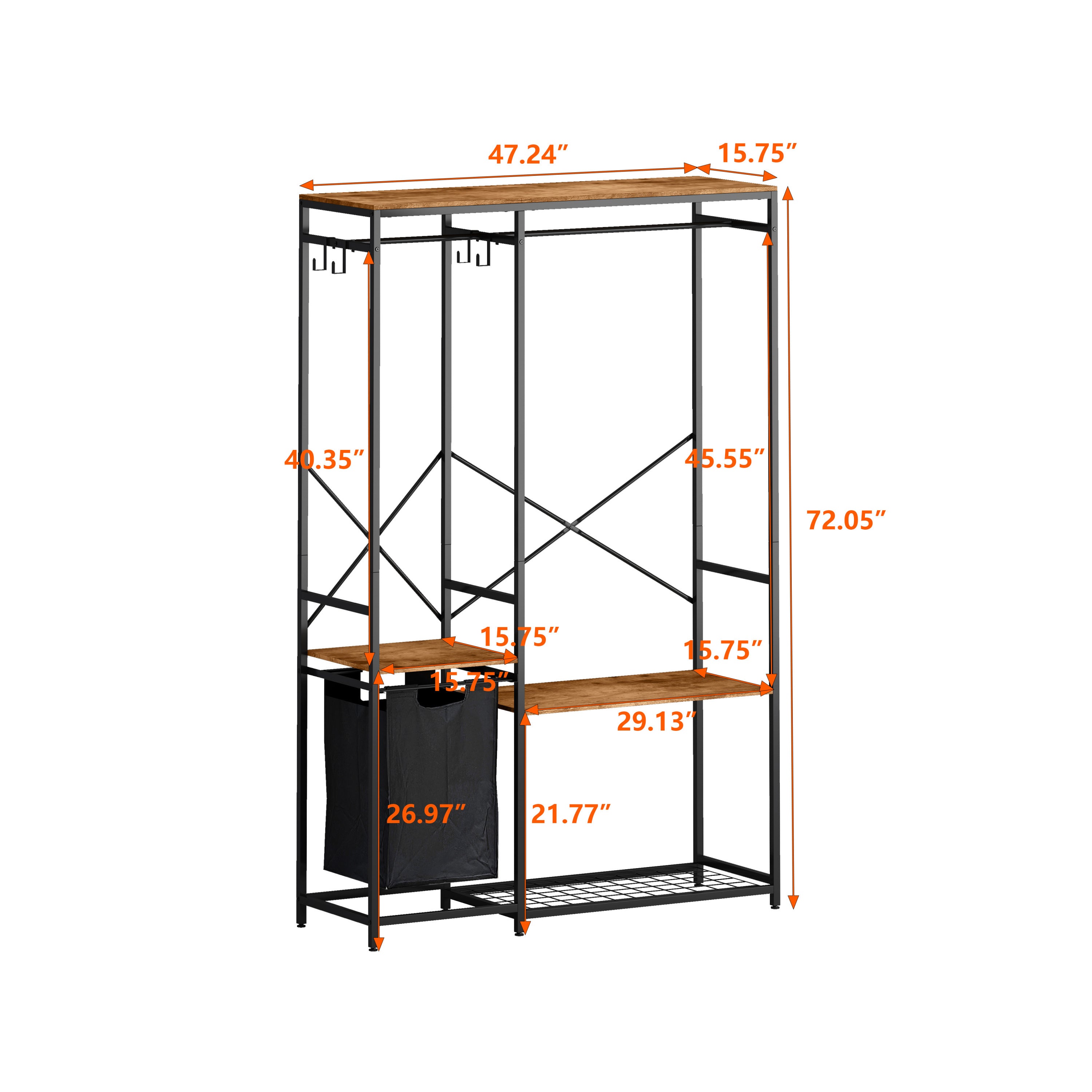 Portable Wardrobe Clothes Rack-3