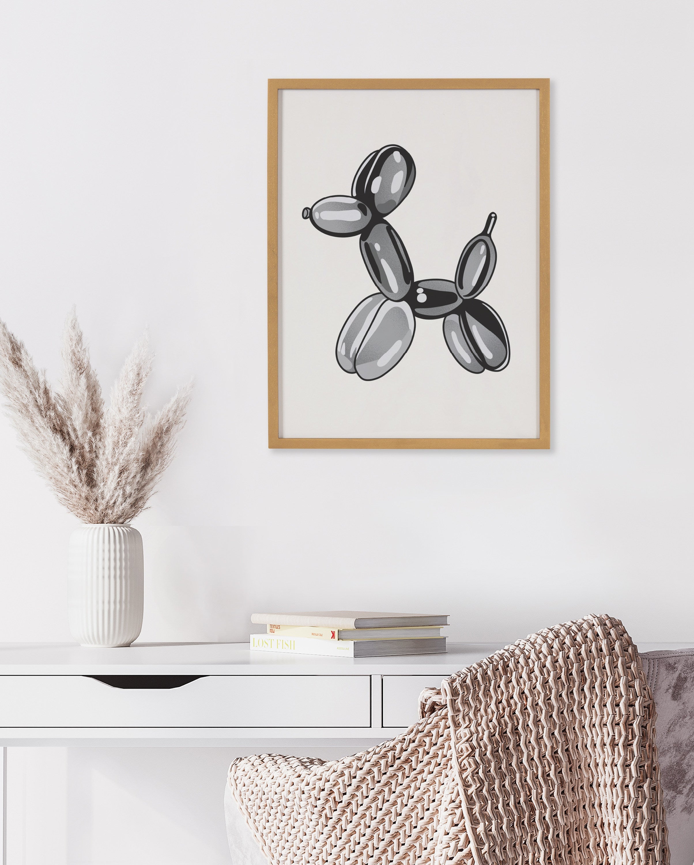 Gallery Black Bubble Balloon Dog Animal Print by The Creative Bunch Studio