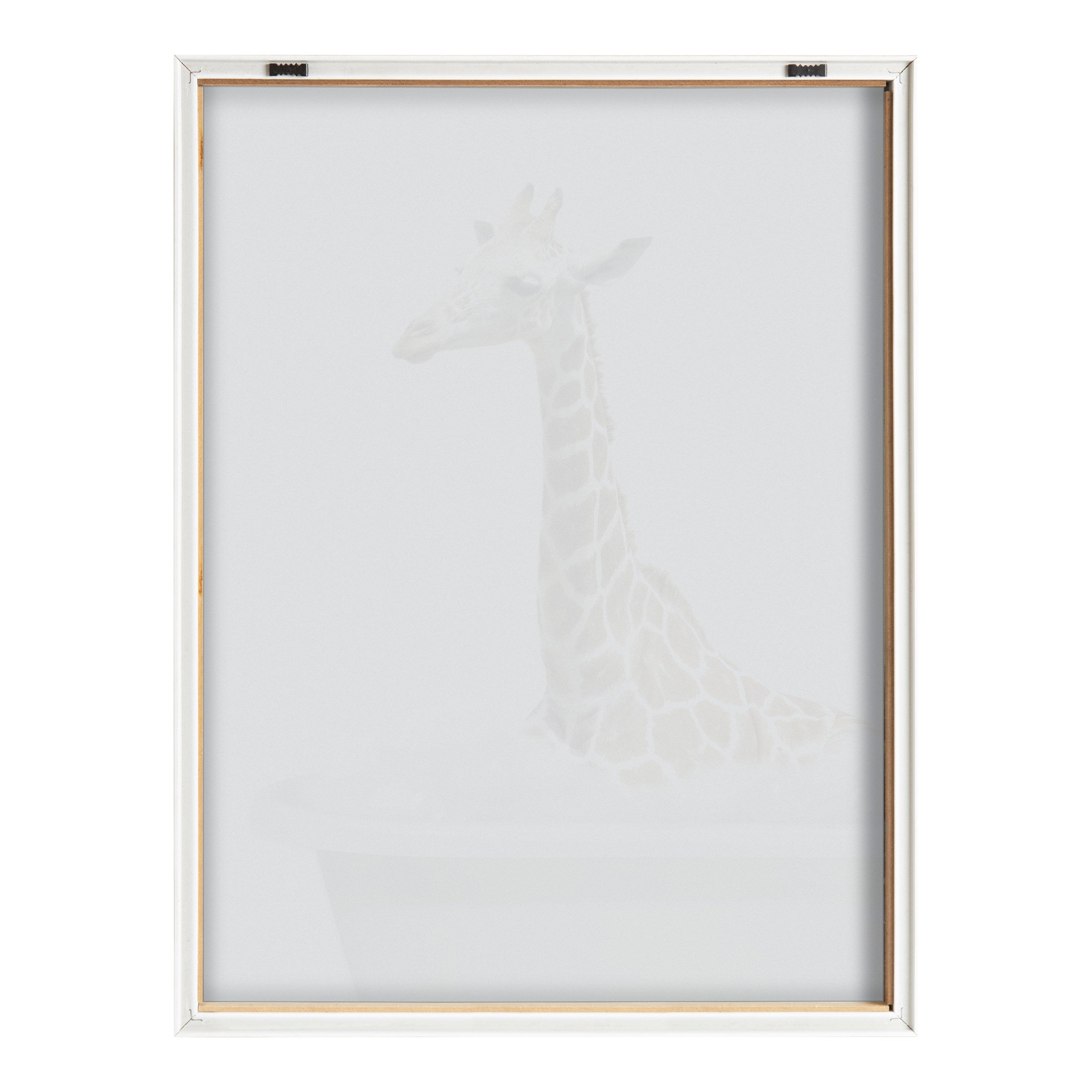 Blake Bathroom Bubble Bath Giraffe Framed Printed Glass by The Creative Bunch Studio