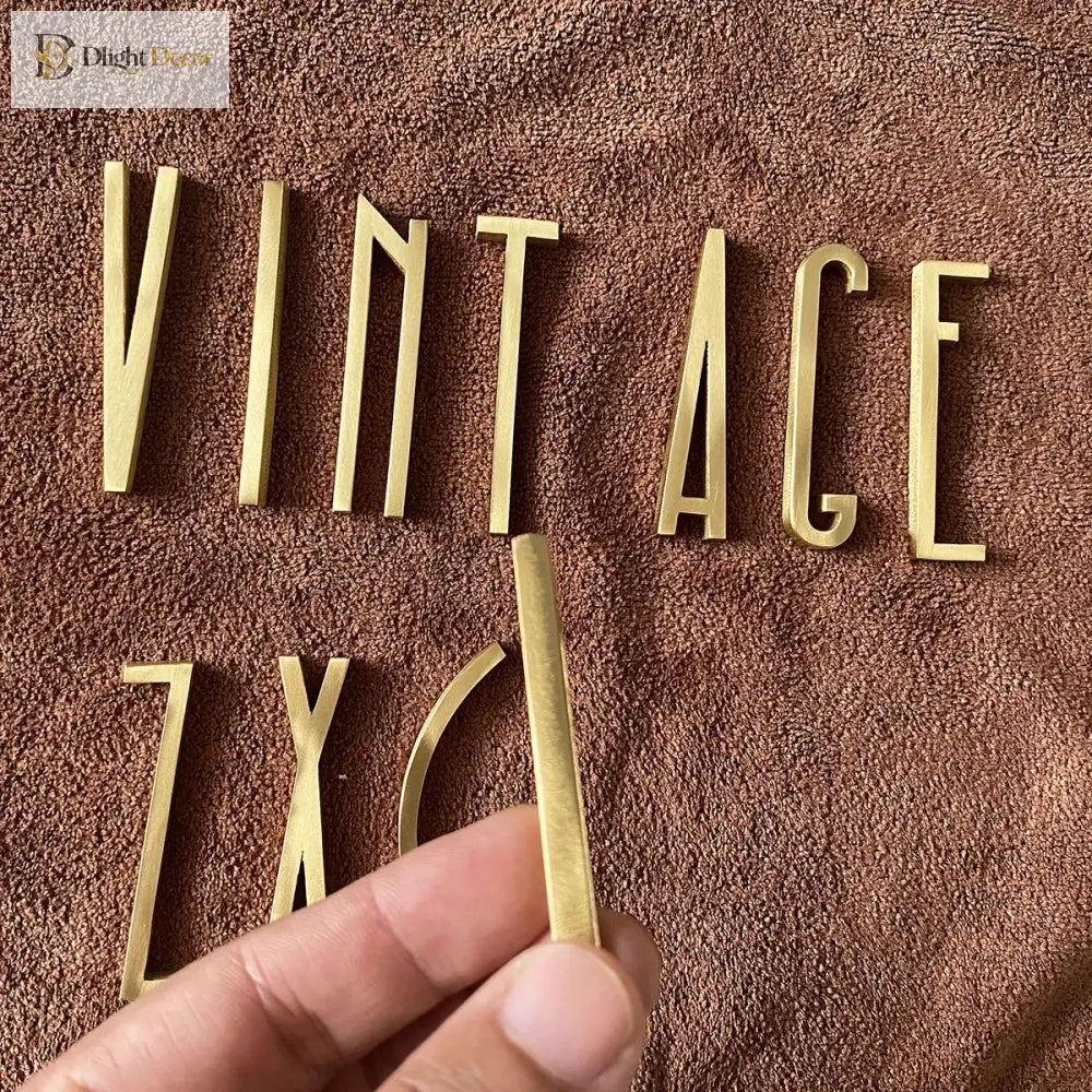5mm Brass Letters – DIY Wall Decorative Name Signs for Business, Shops, and Doors