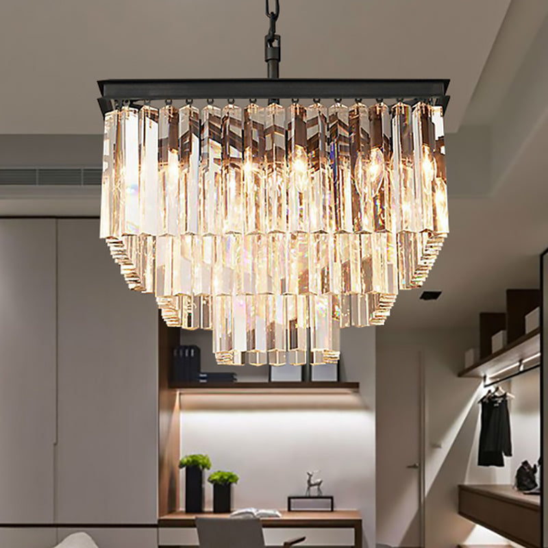 Ariel Cascading Crystal Elegance: Modern Chandelier (5 Tiers or More)