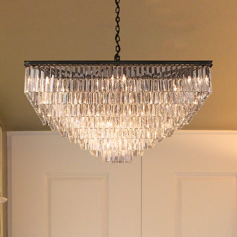 Ariel Cascading Crystal Elegance: Modern Chandelier (5 Tiers or More)