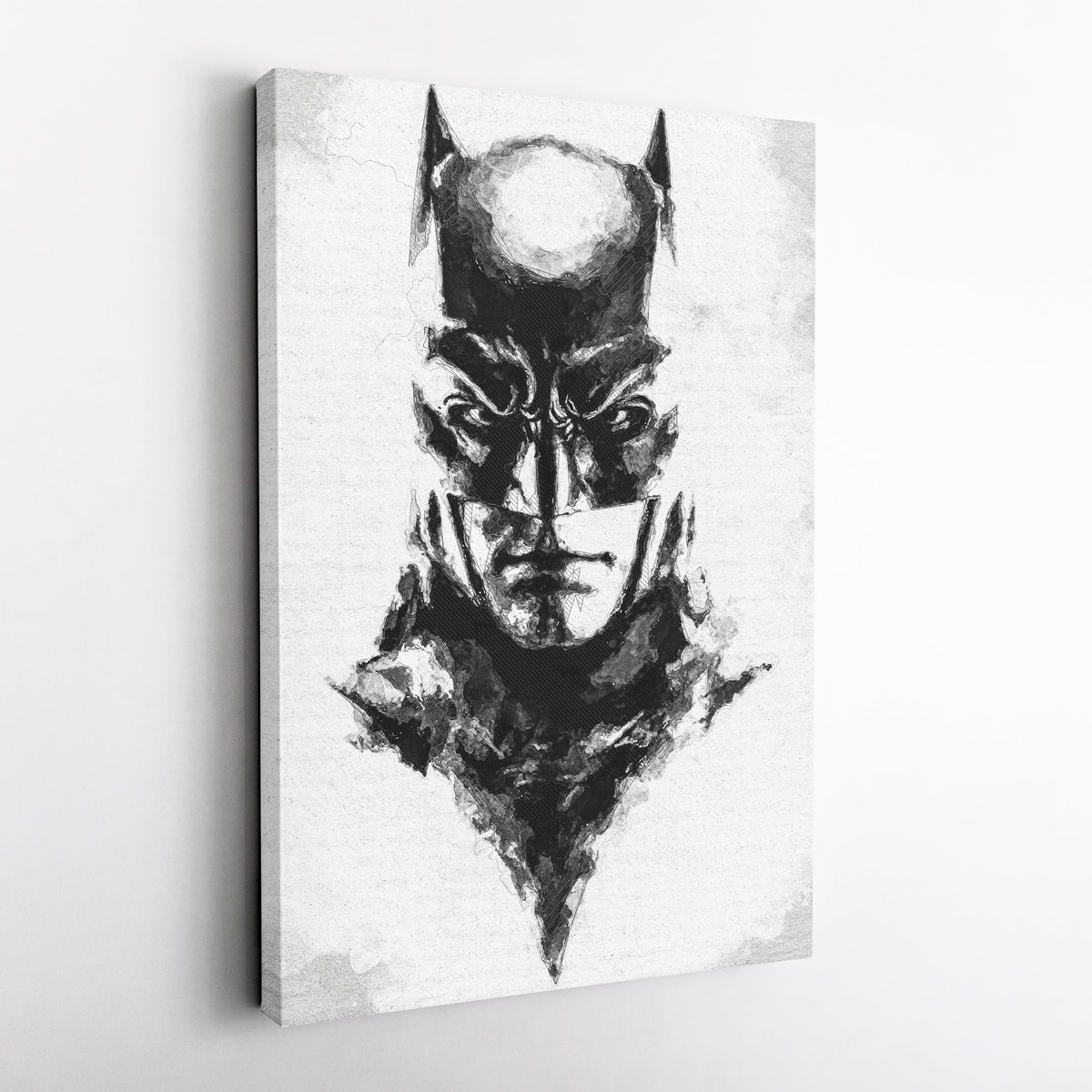 Batman Face Canvas – DC Comics Wall Art Gift for Superhero Fans and Man Cave Decor