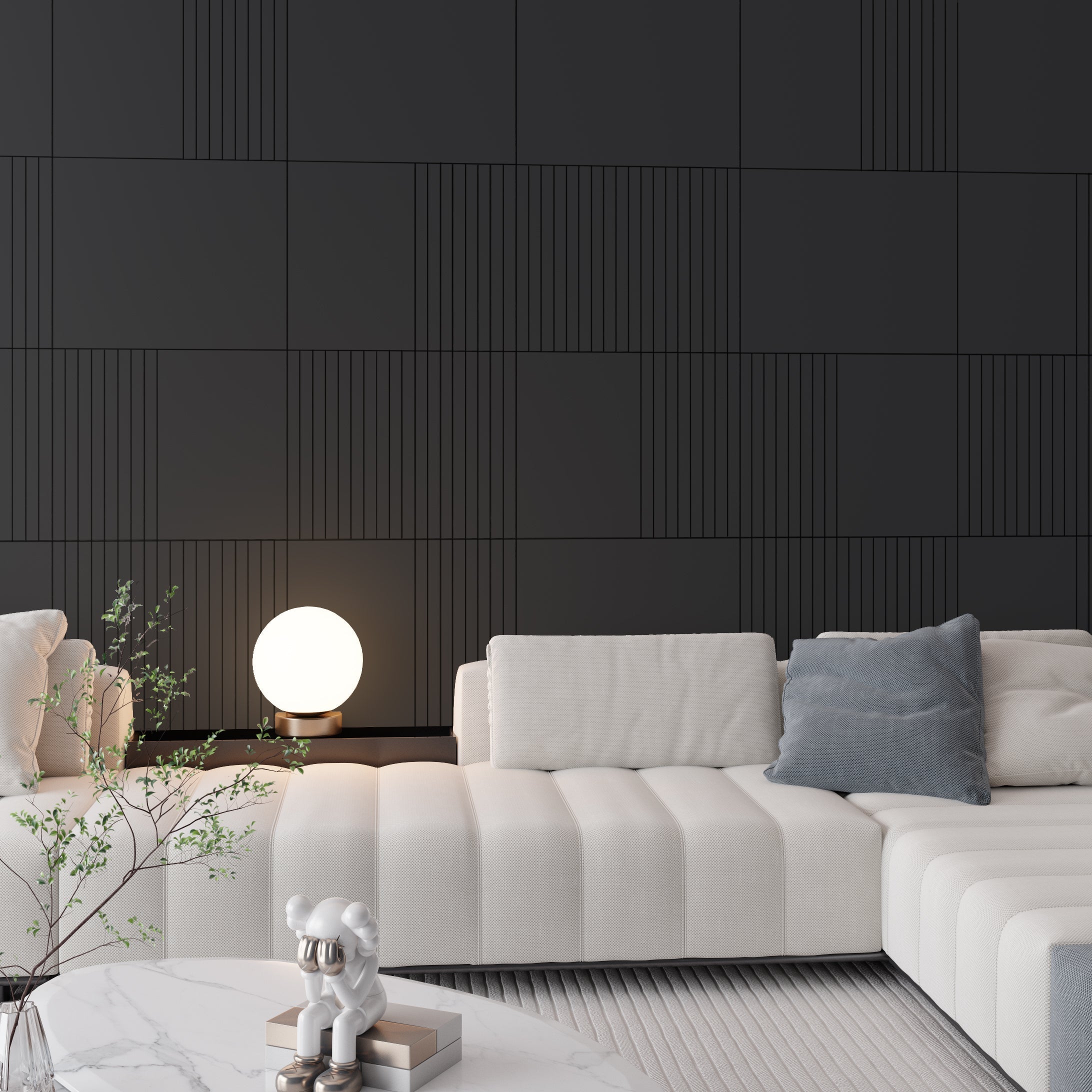 Dark Grey 3D Wall Panels-1