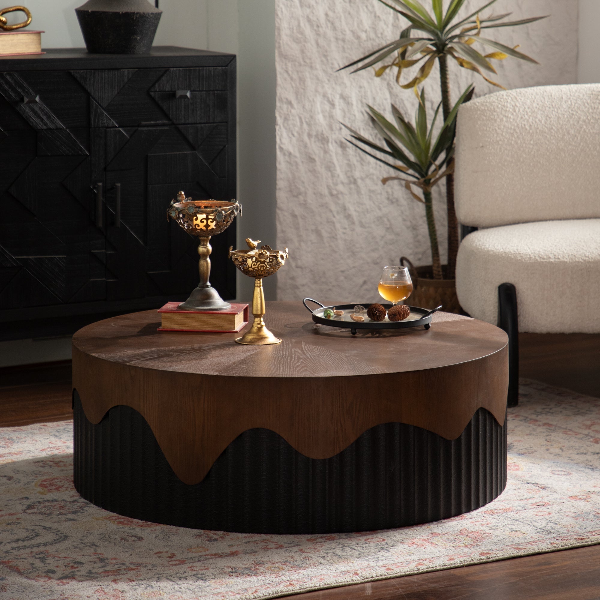 38.97' Round Coffee Table Handcrafted