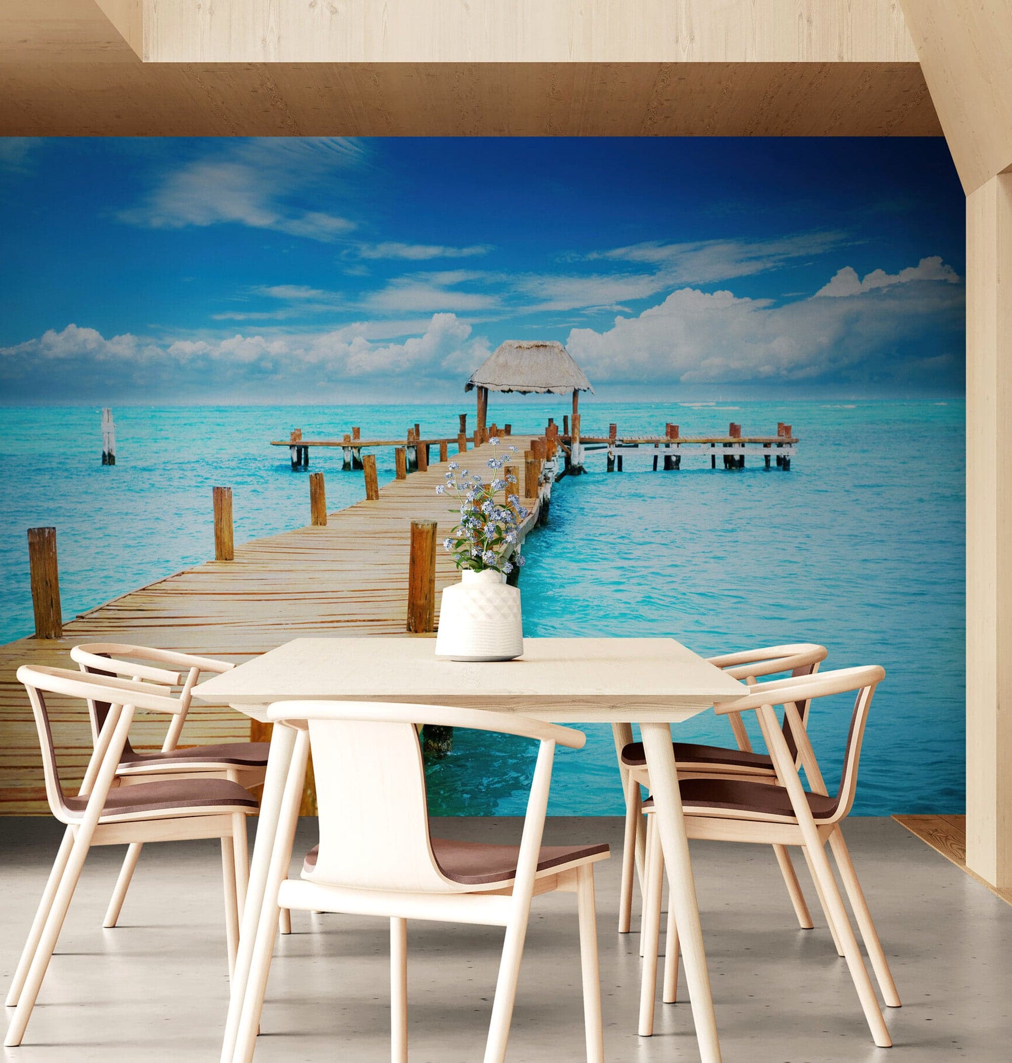 Turquoise Ocean Water Wallpaper Mural. #6150
