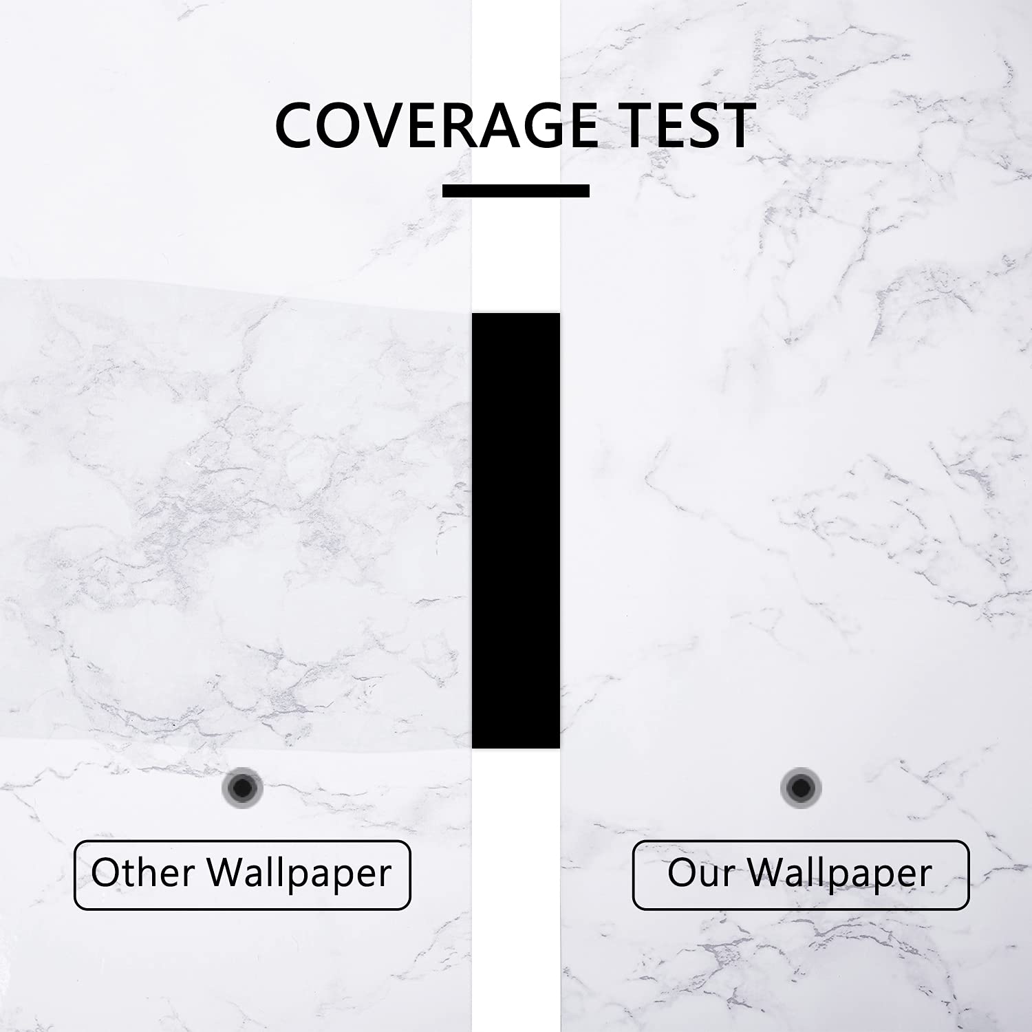 Boeoanay Marble Vinyl Wallpaper Grey White 15.8x118in Self Adhesive PVC
