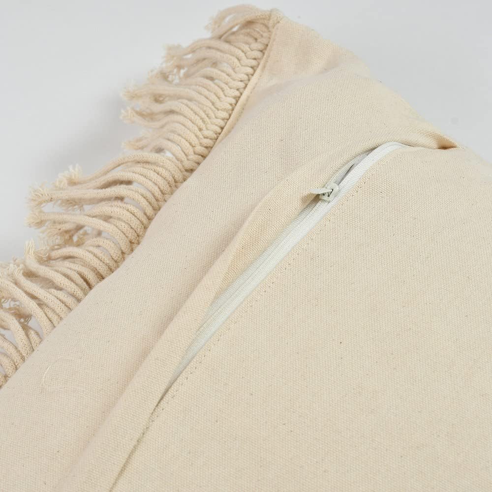 Handwoven Macrame Cushion Cover | 18"x18" (45x45cm) | Natural Cotton | Boho Style-4