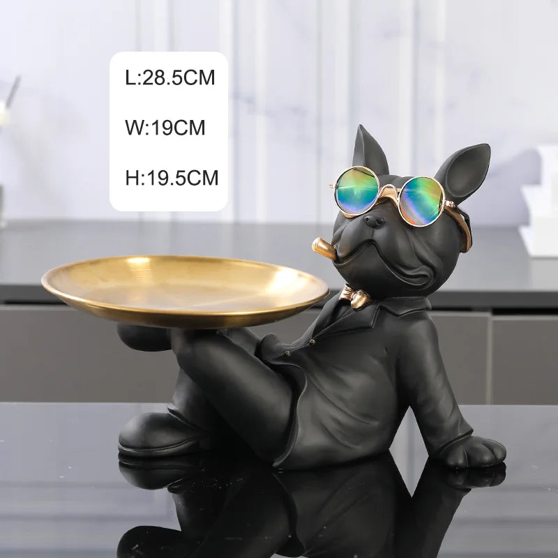 Resin Home Decor French Bulldog Statue Decorative Sculptures for Home