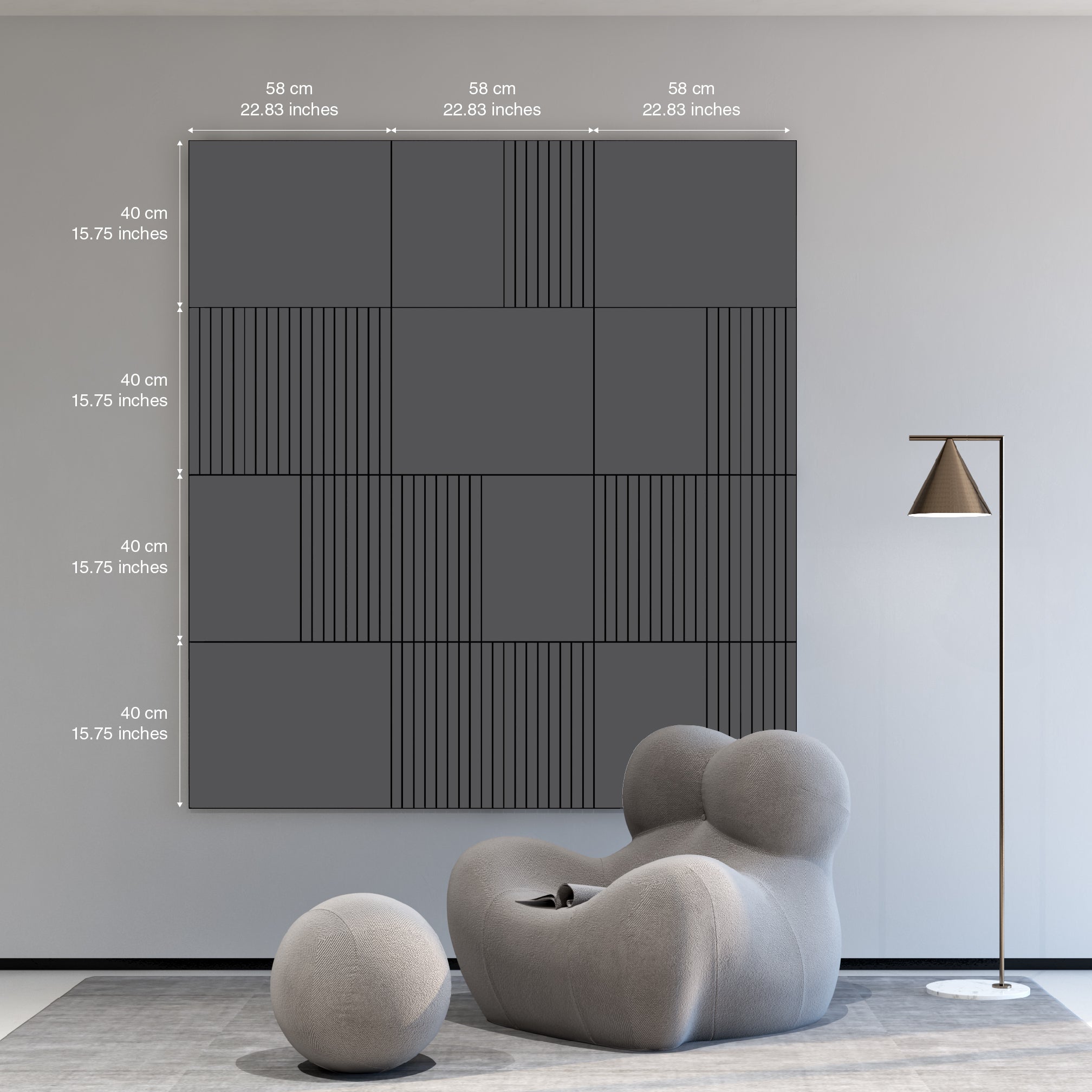 Dark Grey 3D Wall Panels-2