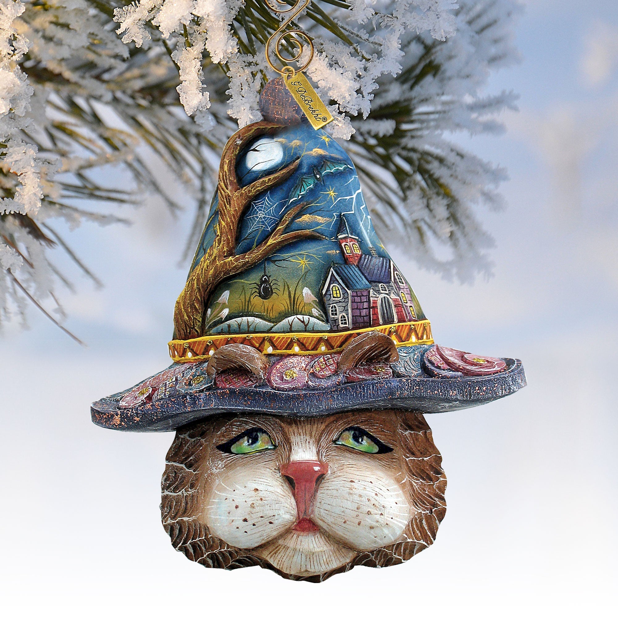 Halloween Cat Sculpted Ornament by G. DeBrekht - 621146-0