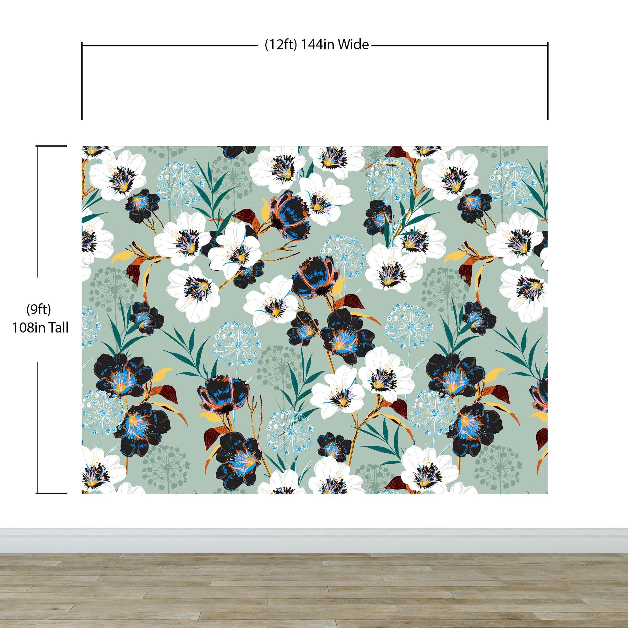 Flower Blossom Botanical Gardens Design Mural. #6219