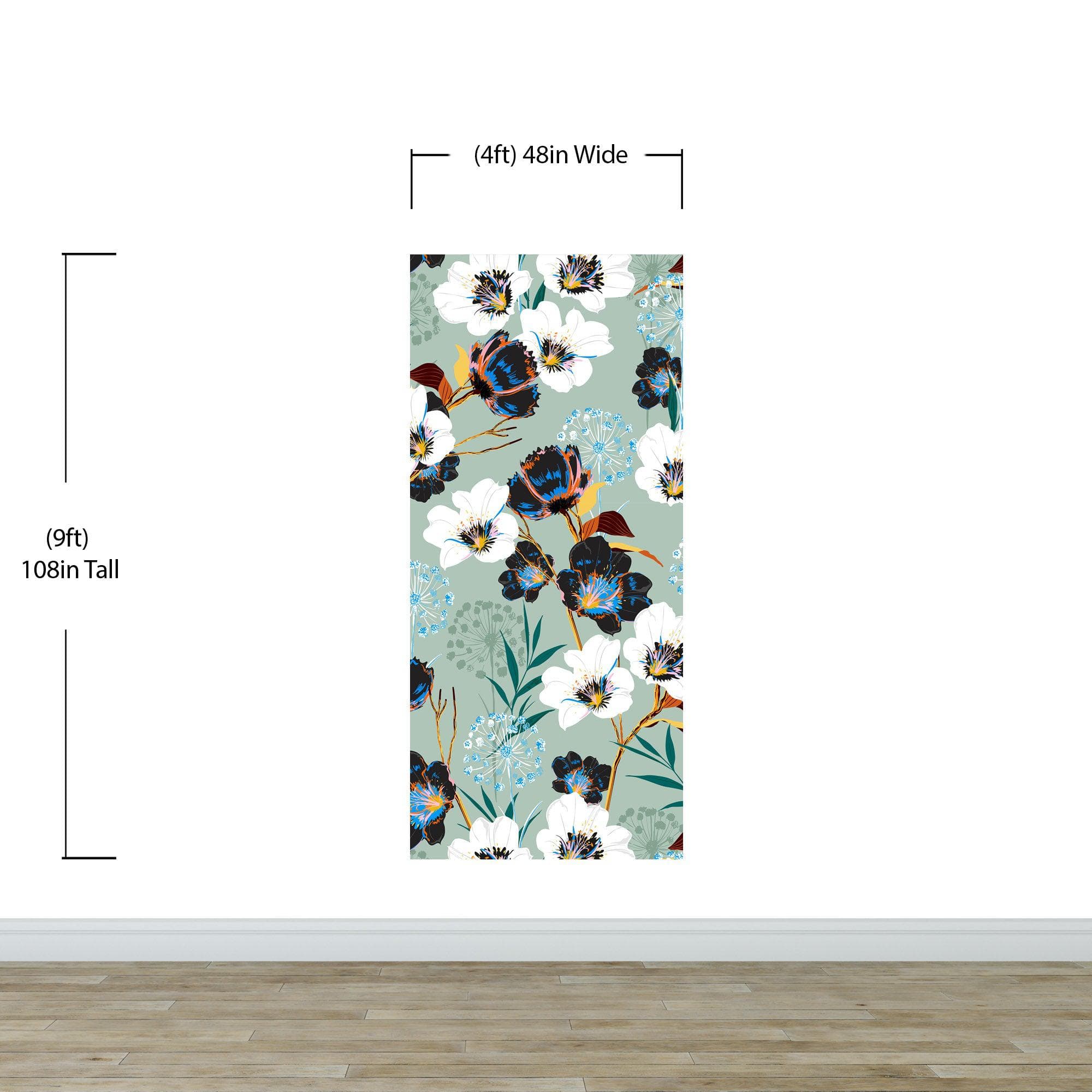Flower Blossom Botanical Gardens Design Mural. #6219