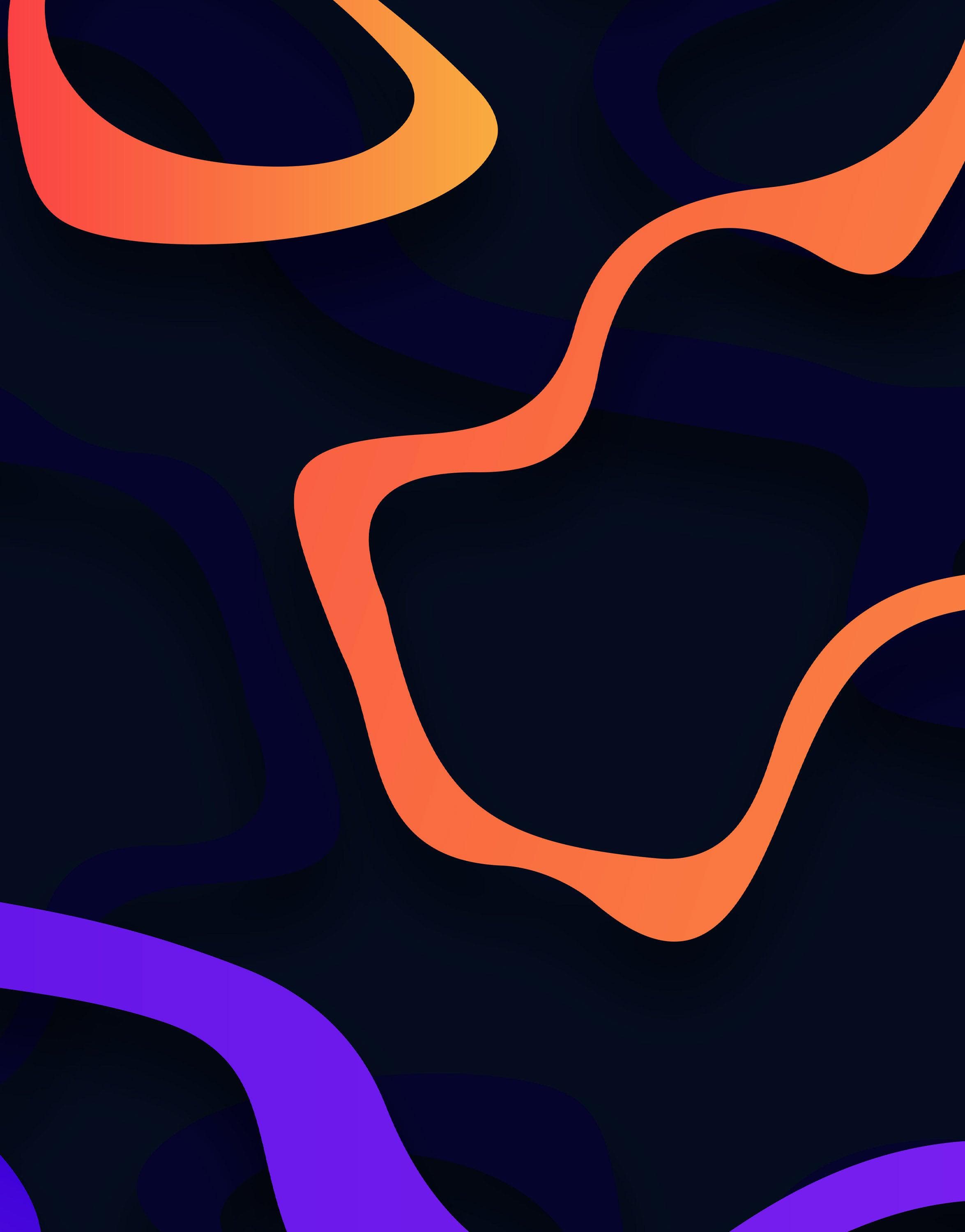 Colorful Abstract Fluid Lines Wallpaper. Peel and Stick Wall Mural. #6358
