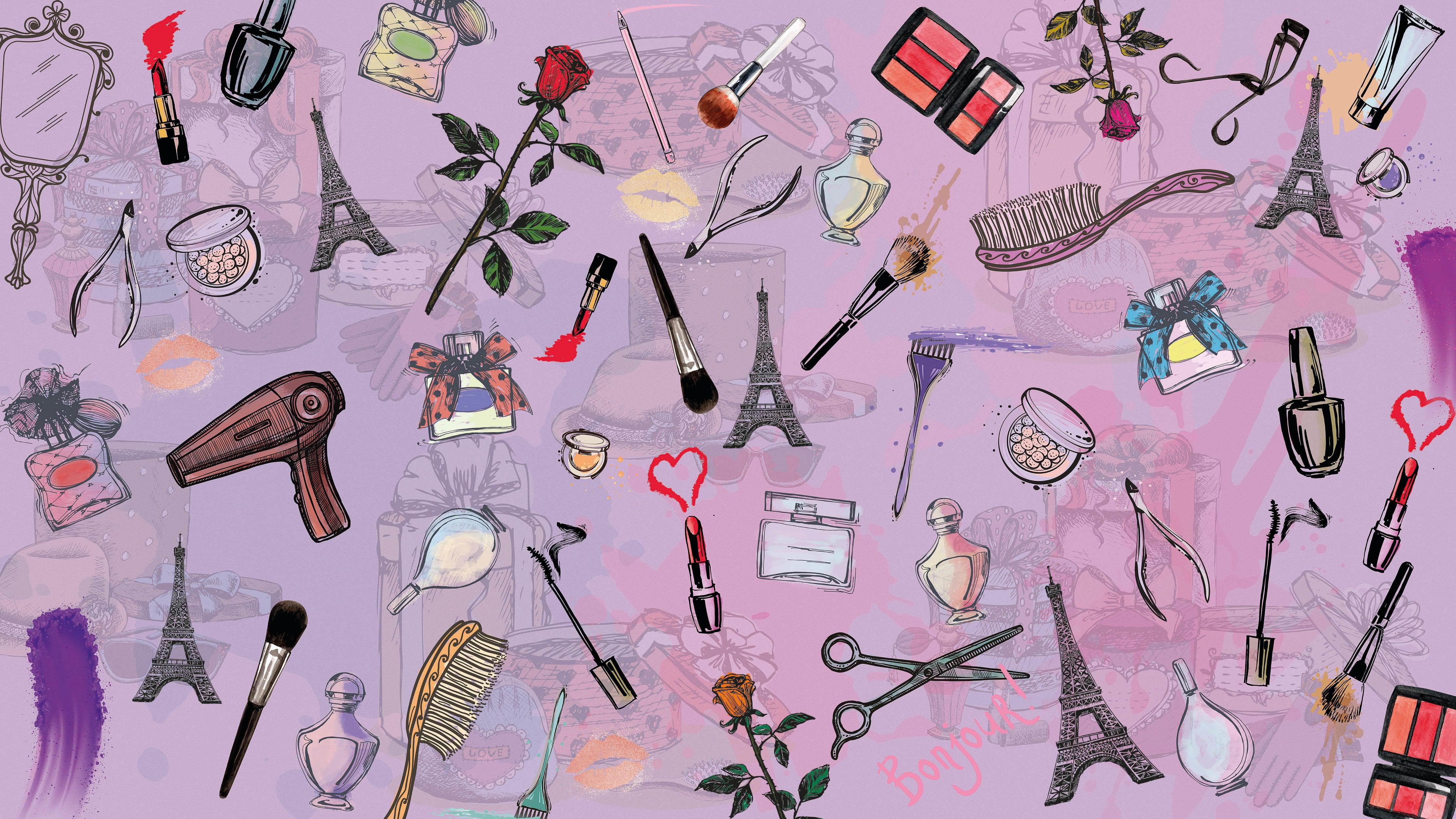 Fashionable Makeup Cosmetic Beauty Room Decor Wall Mural. #6362