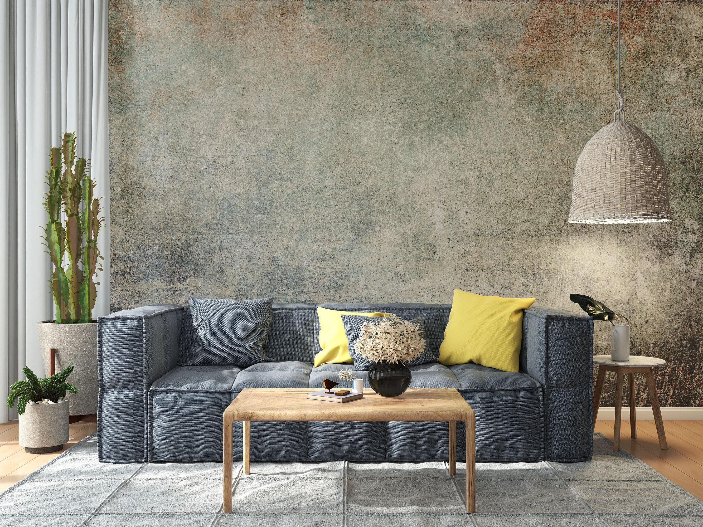 Rustic Concrete Wallpaper Wall Decor. Modern Minimalistic Self Adhesive Peel and Stick Wall Mural. #6367