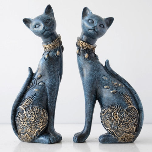 Figurine Decorative Resin Cat statue-5