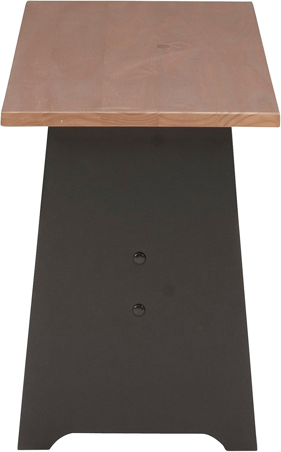 Black Pecan Five Seat Dining Set With Storage Benches