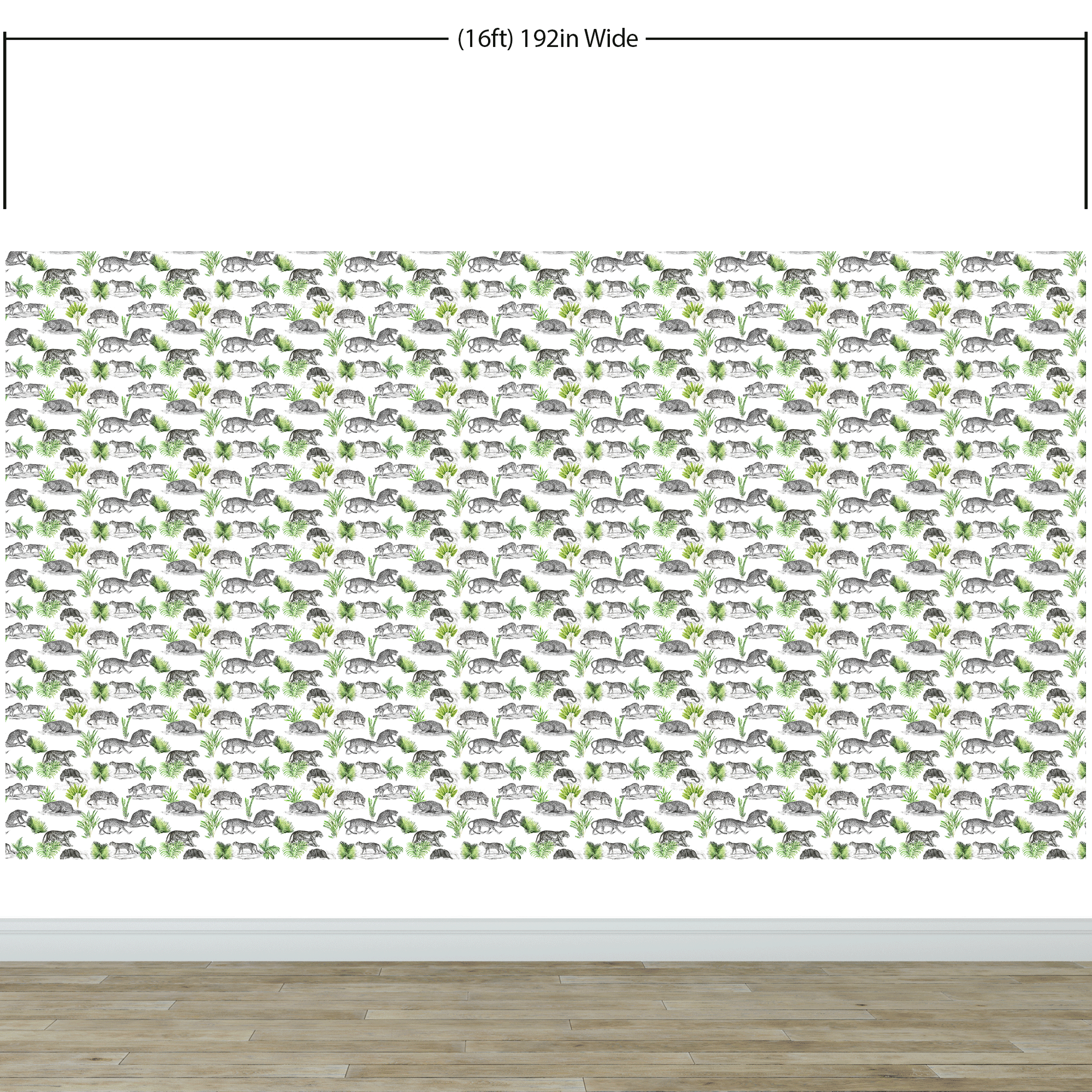 Tiger and Leopard Wallpaper Pattern. Safari Animal Print Wall Mural. #6478